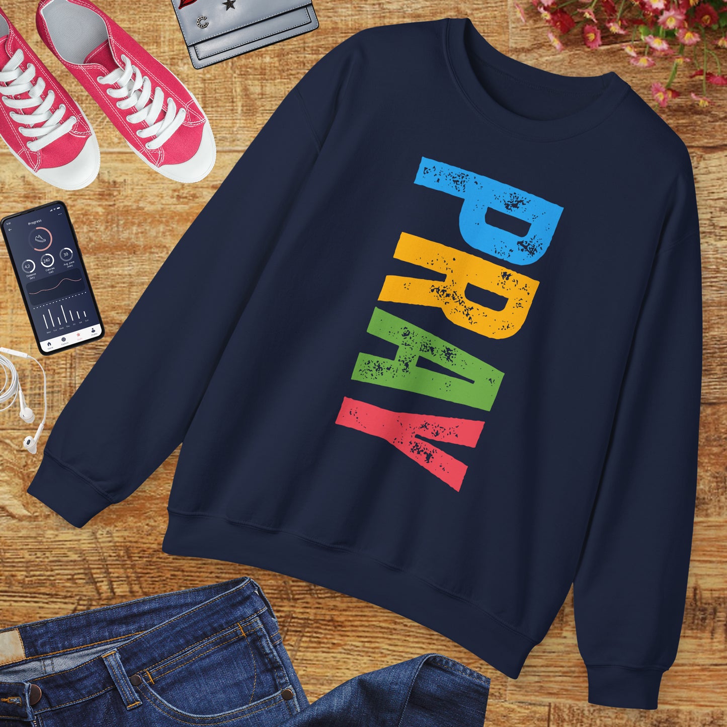 🌈Bold in Faith - PRAY Crewneck Sweatshirt