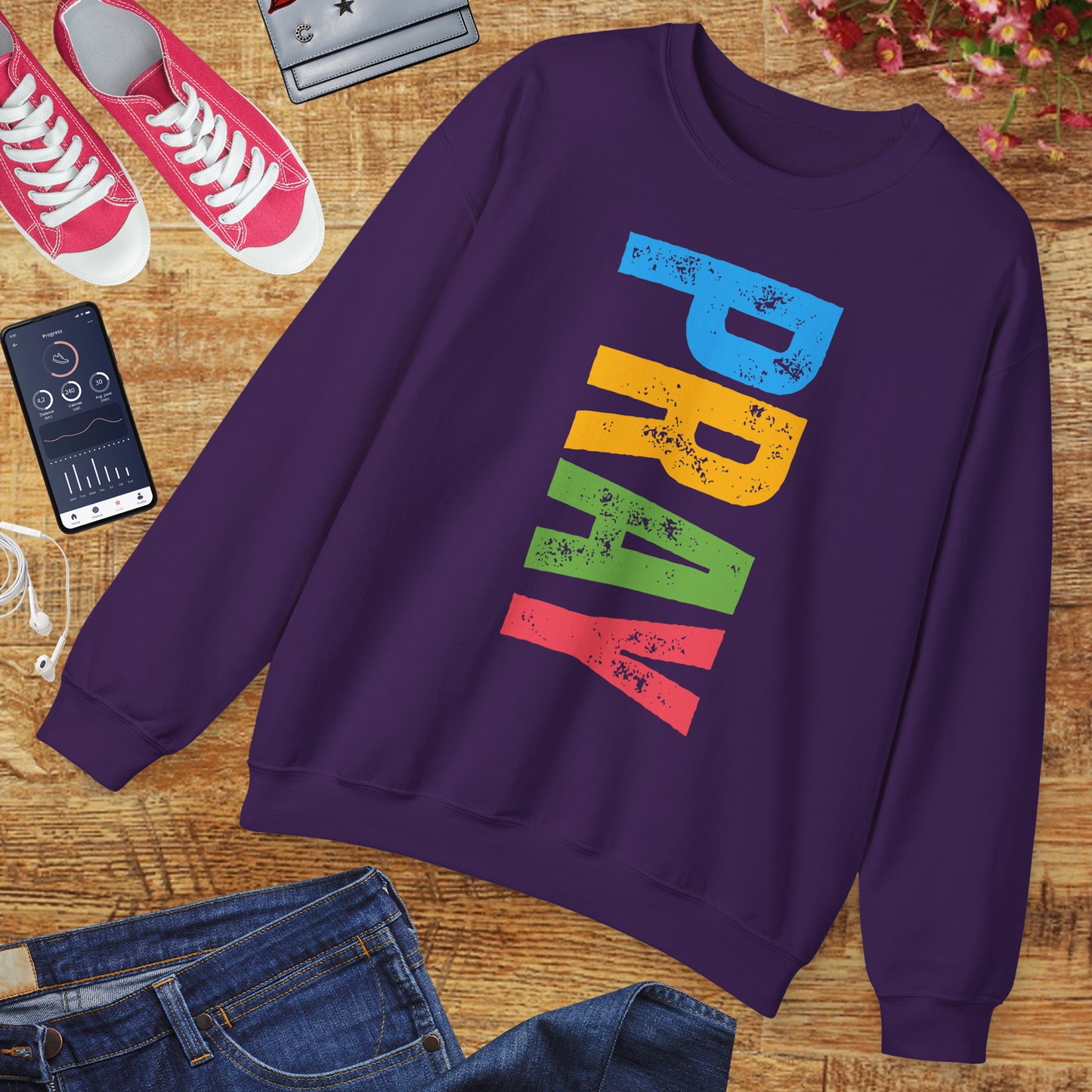 🌈Bold in Faith - PRAY Crewneck Sweatshirt