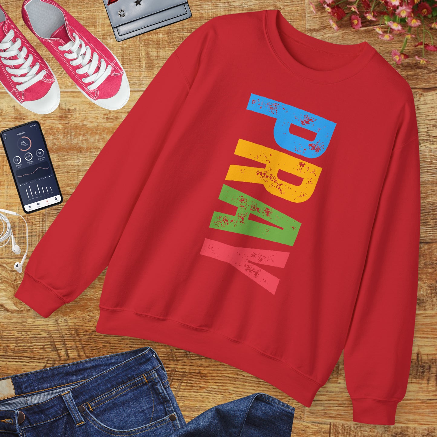 🌈Bold in Faith - PRAY Crewneck Sweatshirt