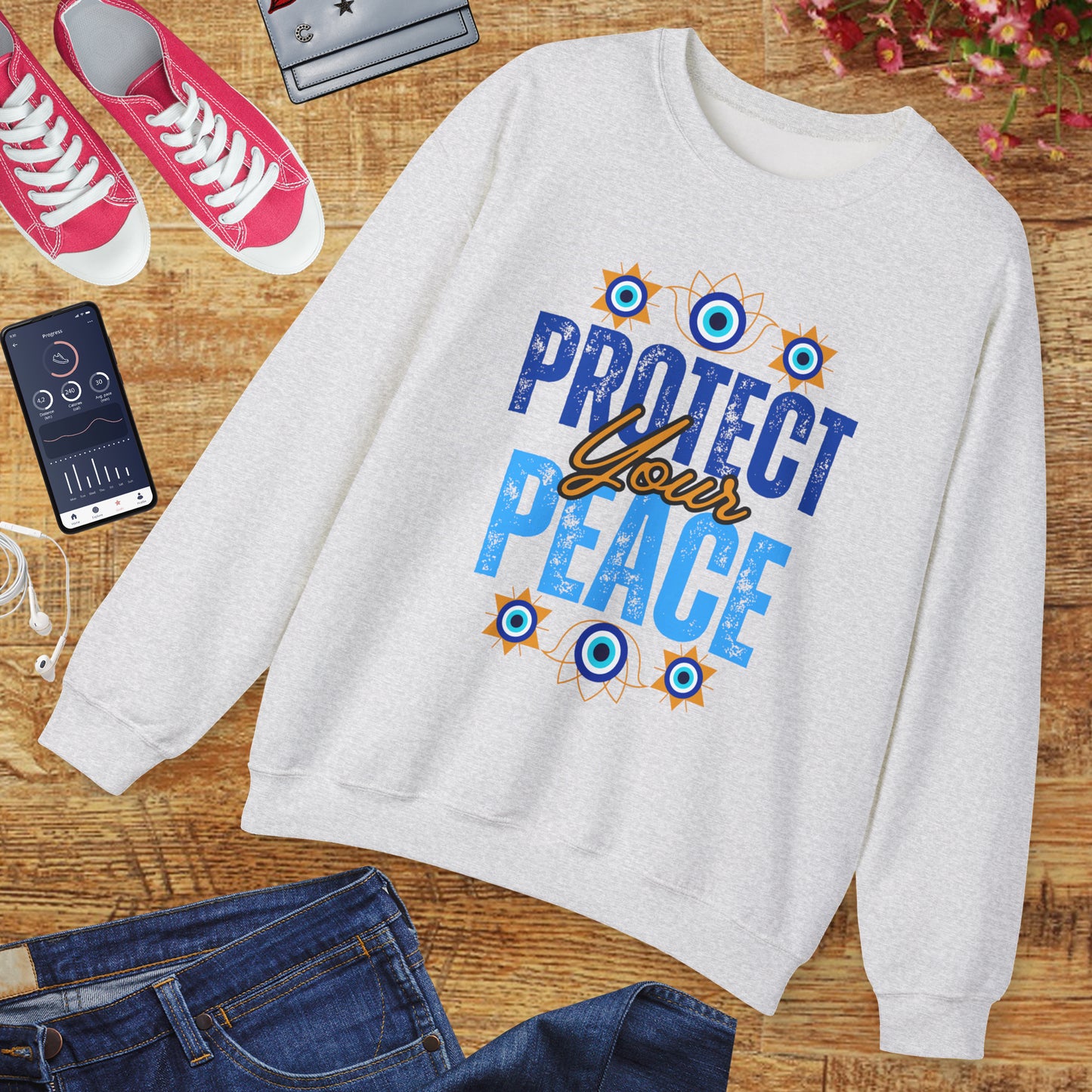 🧿Sacred Guard - Protect Your Peace Crewneck Sweatshirt