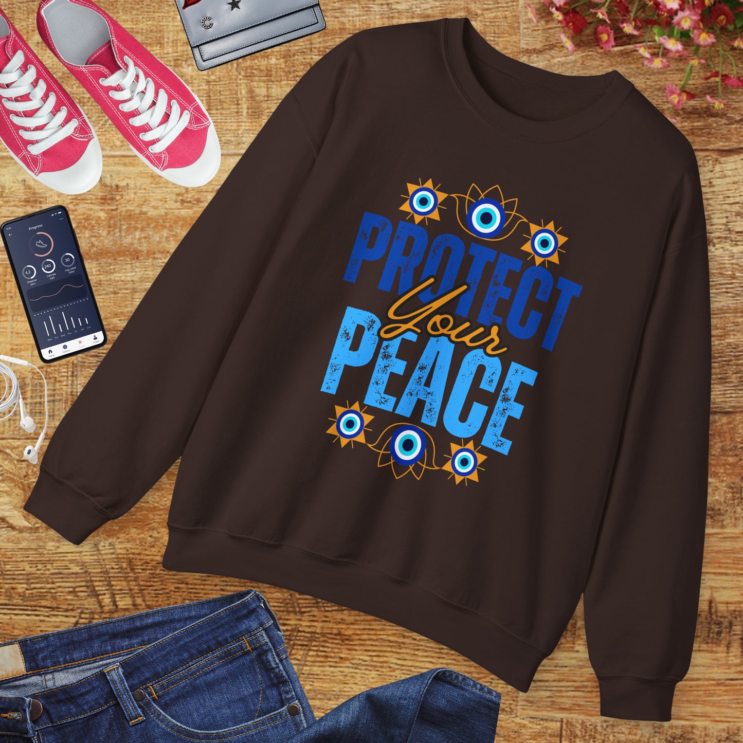 🧿Sacred Guard - Protect Your Peace Crewneck Sweatshirt