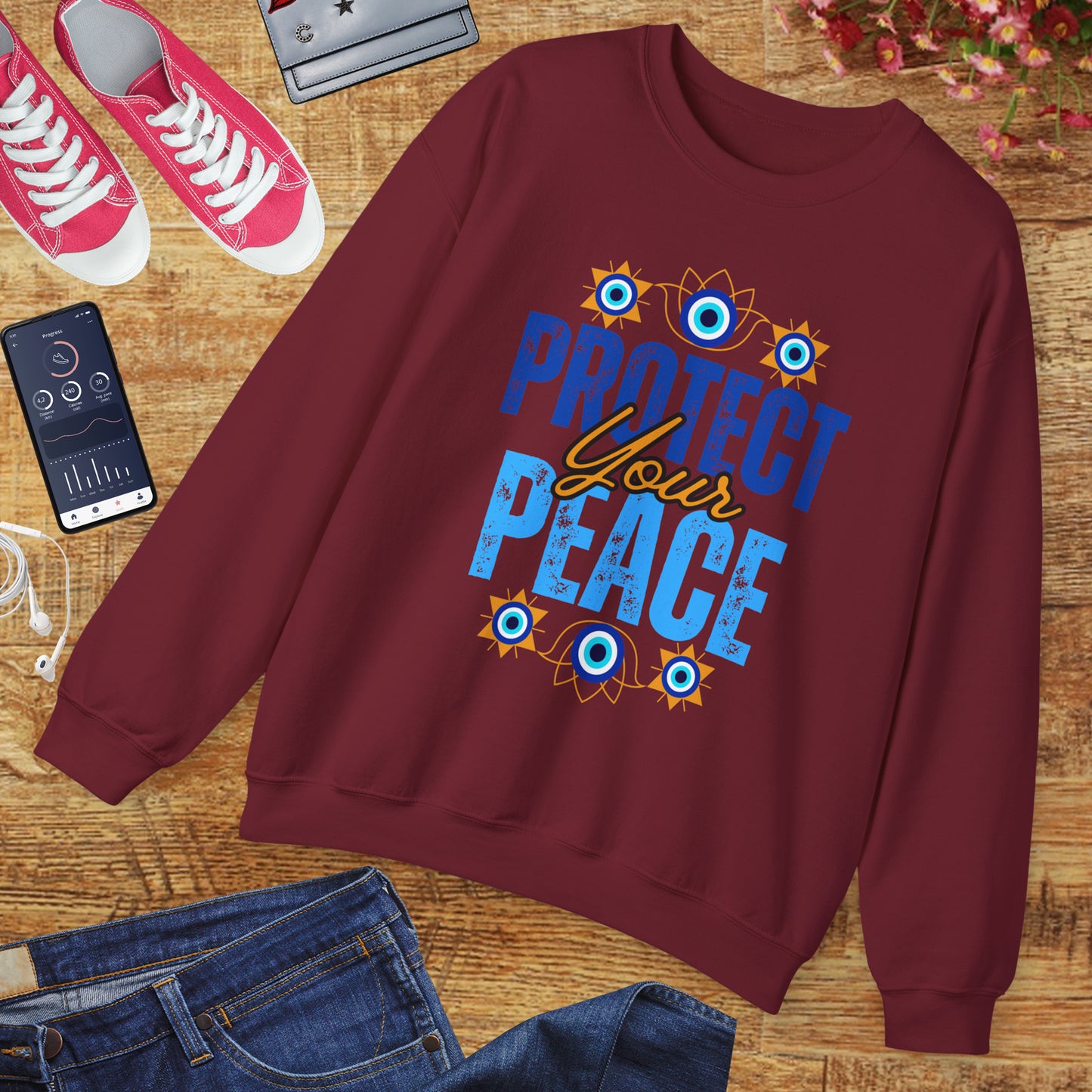 🧿Sacred Guard - Protect Your Peace Crewneck Sweatshirt
