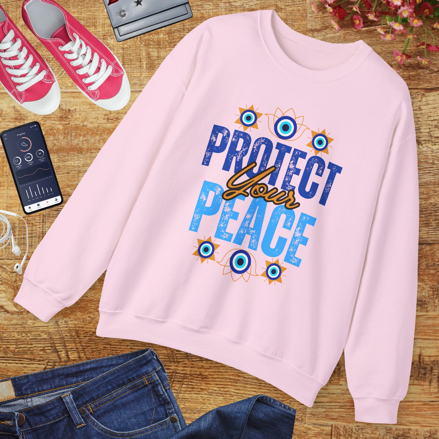 🧿Sacred Guard - Protect Your Peace Crewneck Sweatshirt