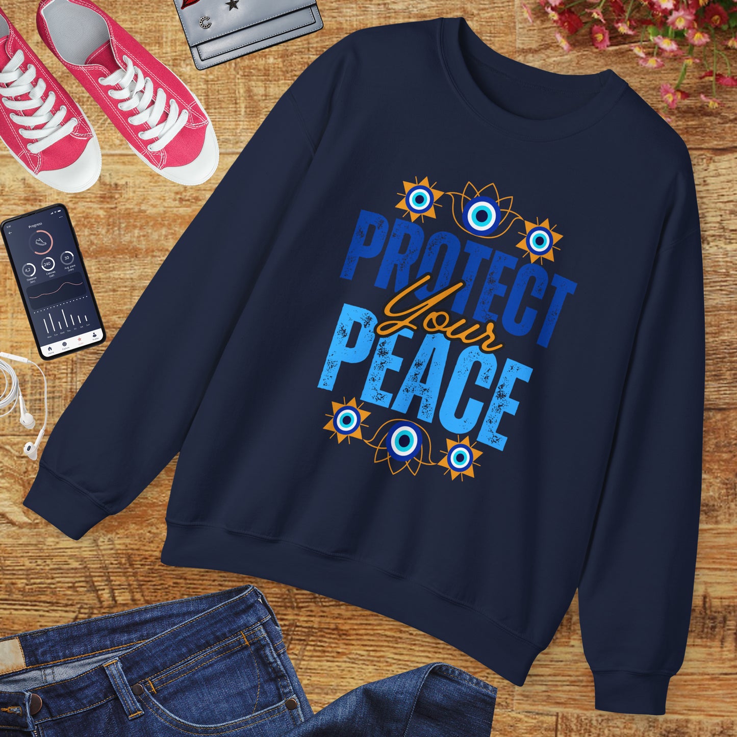🧿Sacred Guard - Protect Your Peace Crewneck Sweatshirt