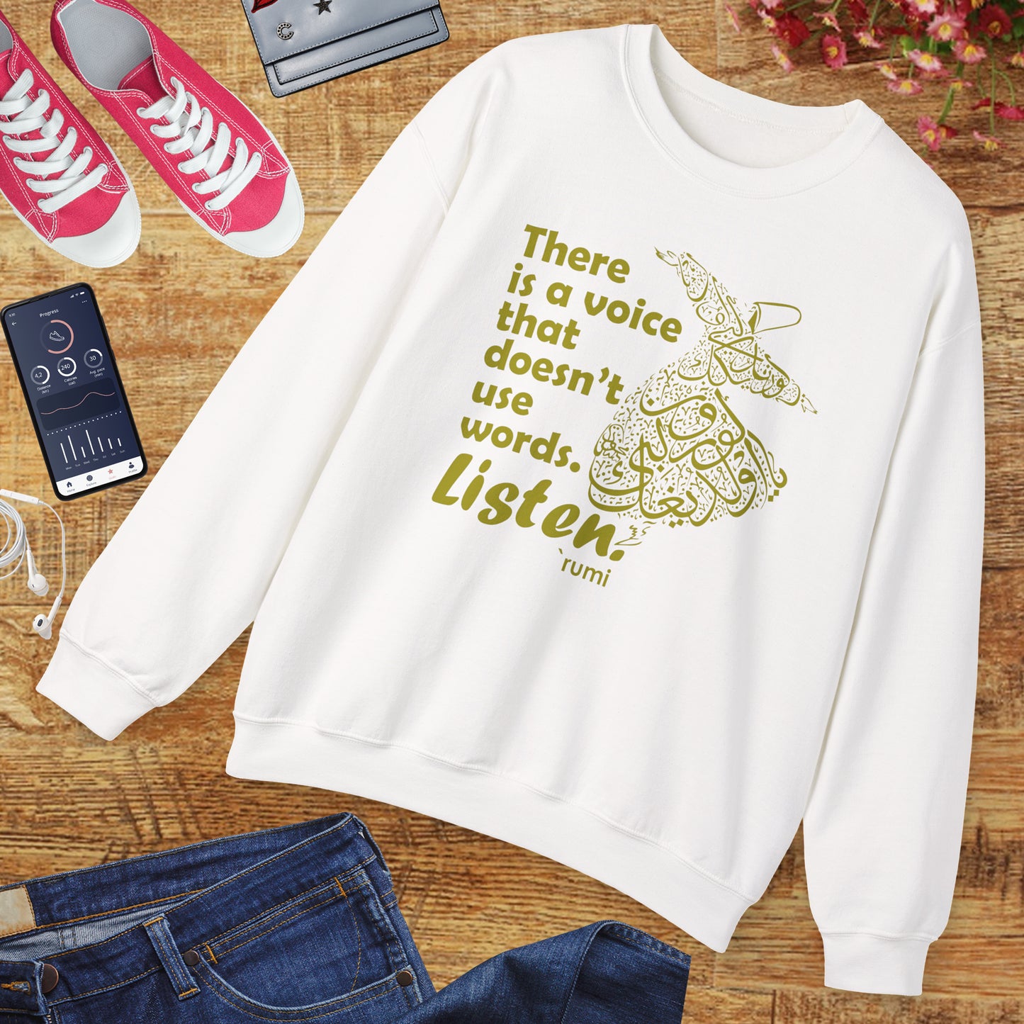 🎶The Voice Within - Rumi Crewneck Sweatshirt