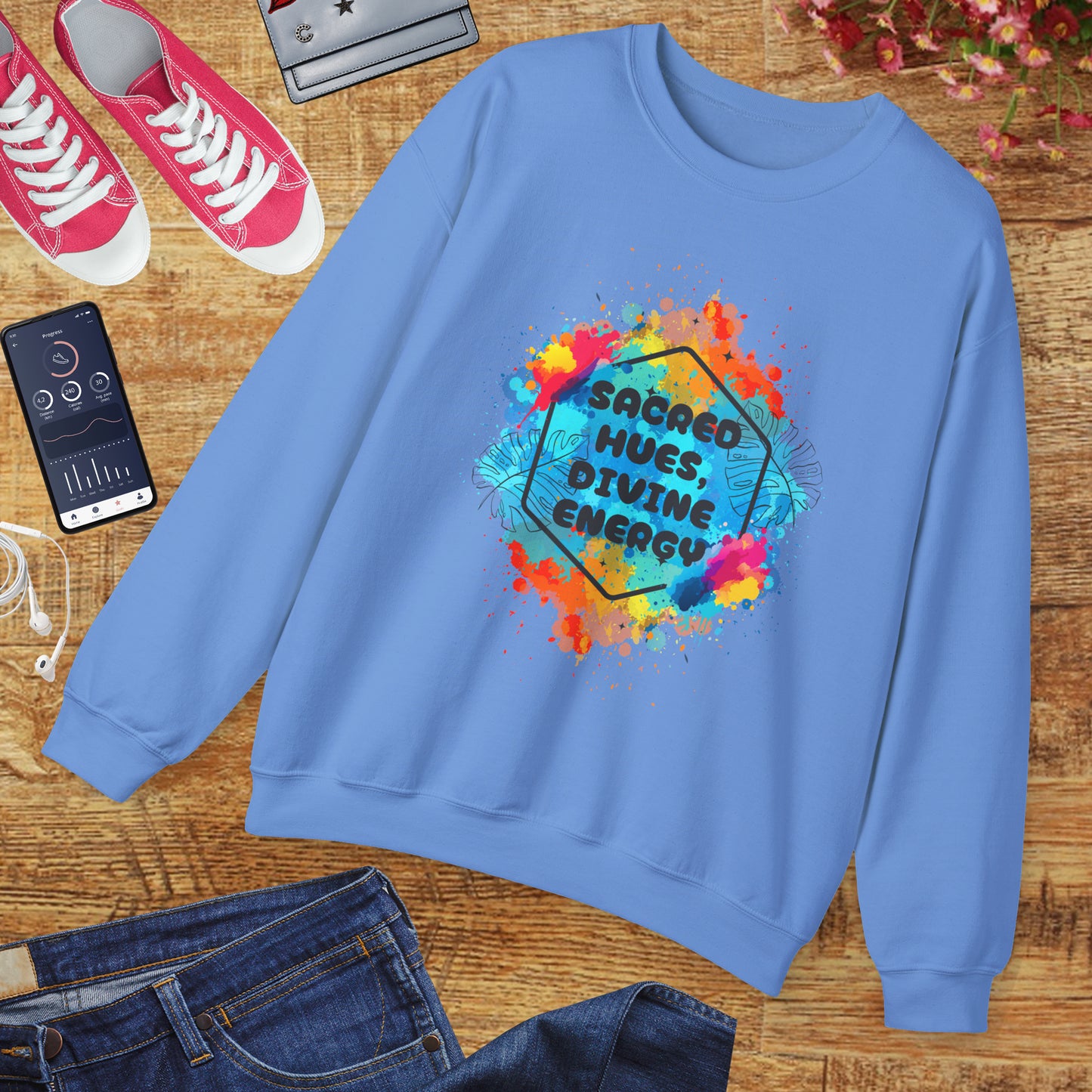 🎨Sacred Hues - Divine Energy Crewneck Sweatshirt