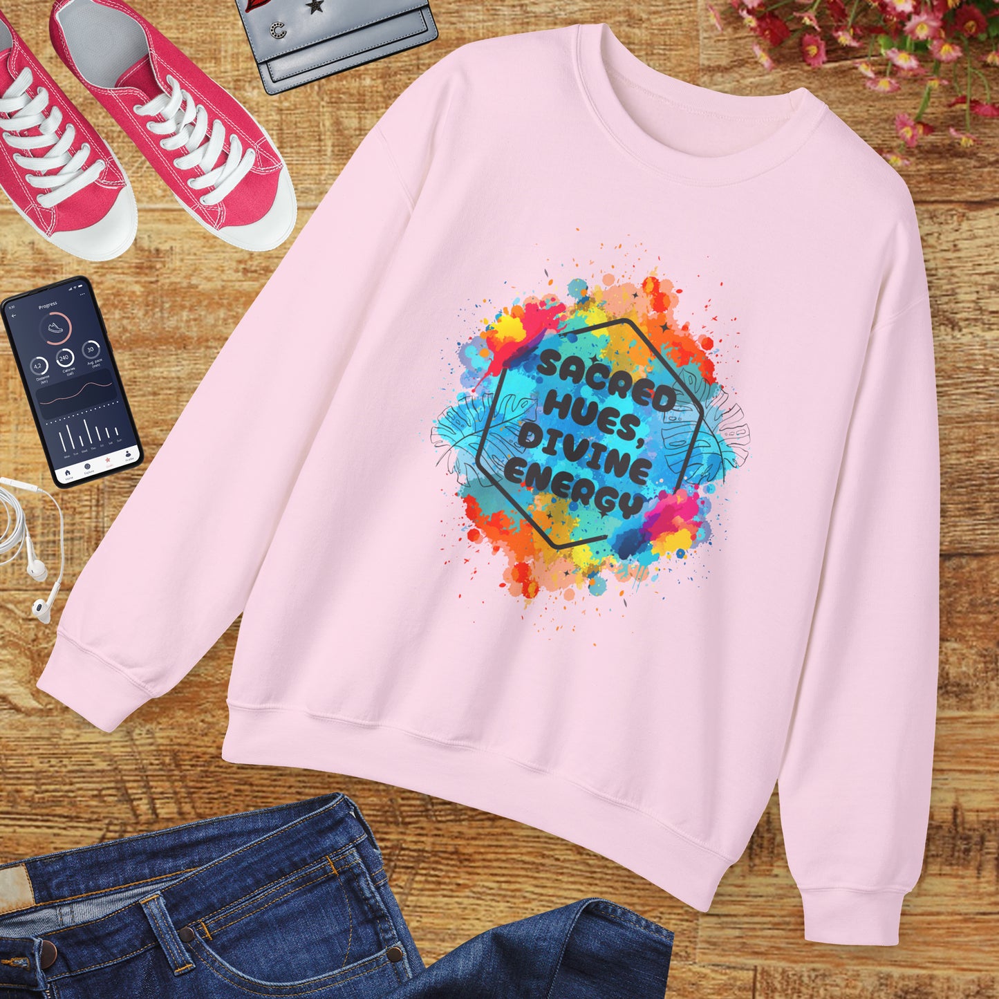 🎨Sacred Hues - Divine Energy Crewneck Sweatshirt