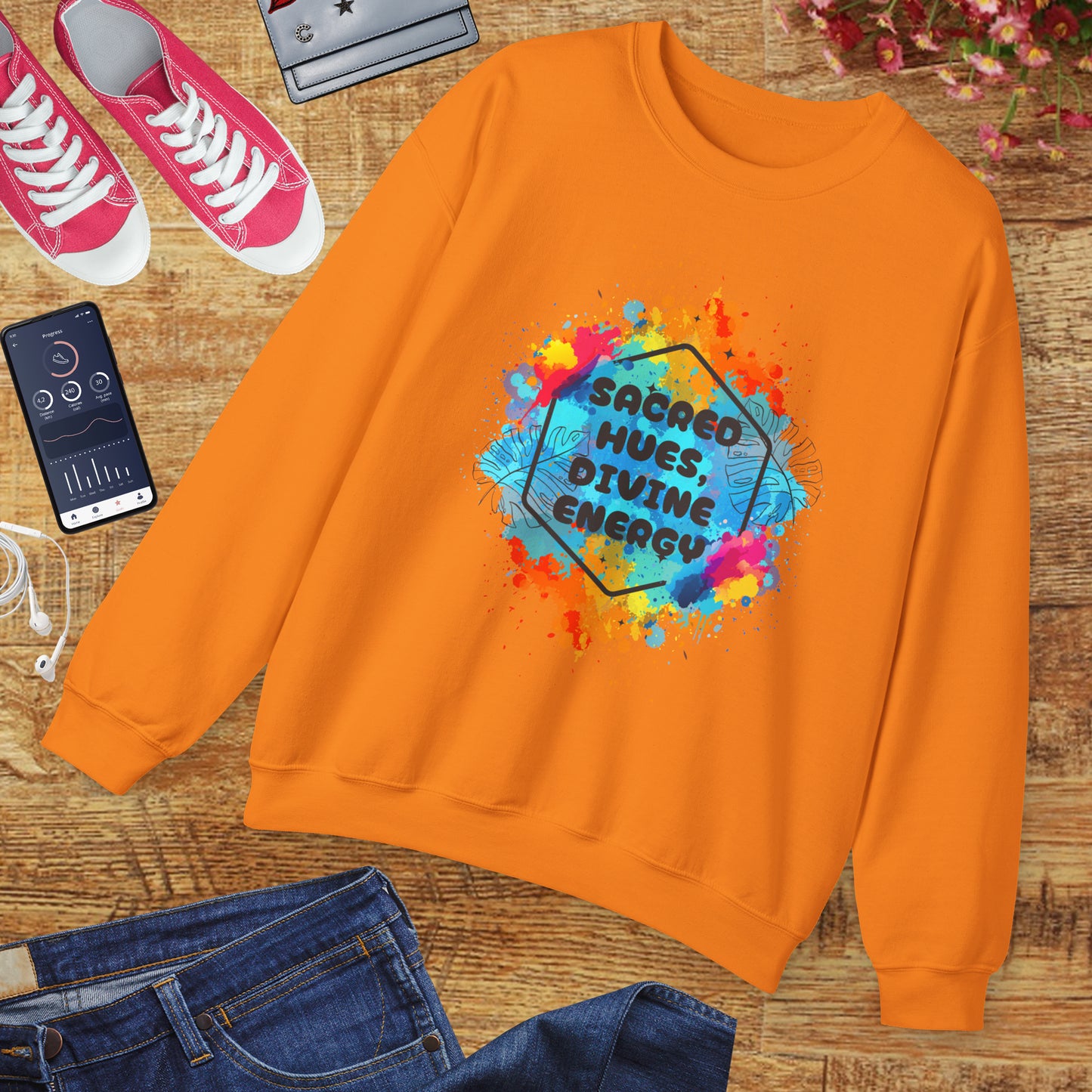 🎨Sacred Hues - Divine Energy Crewneck Sweatshirt