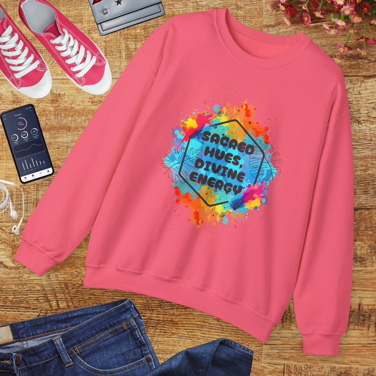 🎨Sacred Hues - Divine Energy Crewneck Sweatshirt