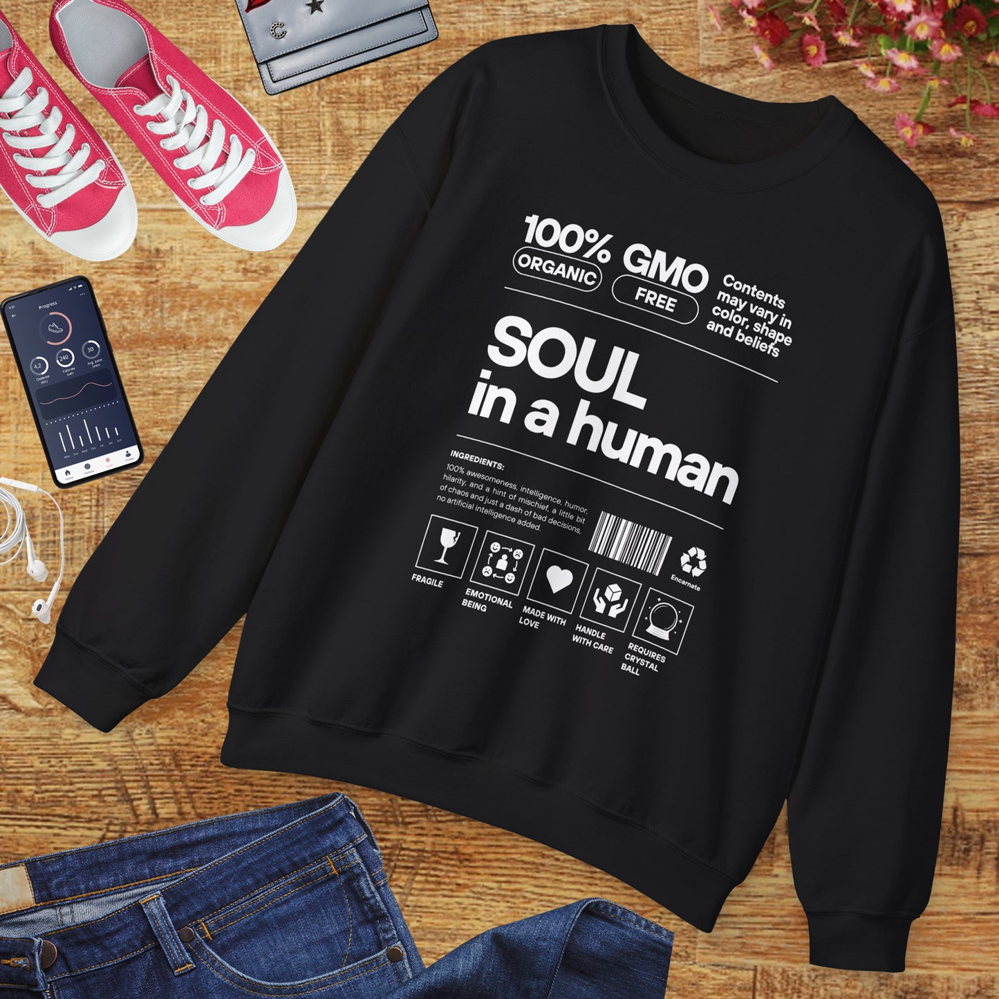 🧬Soul Ingredients - Human Label Crewneck Sweatshirt