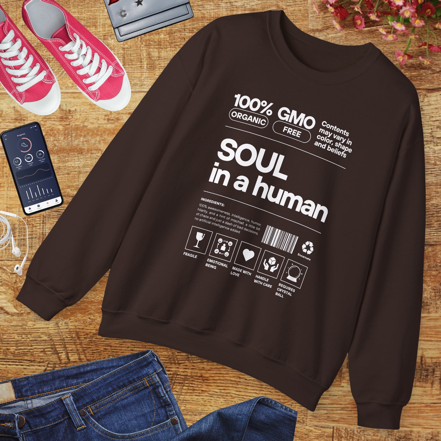 🧬Soul Ingredients - Human Label Crewneck Sweatshirt