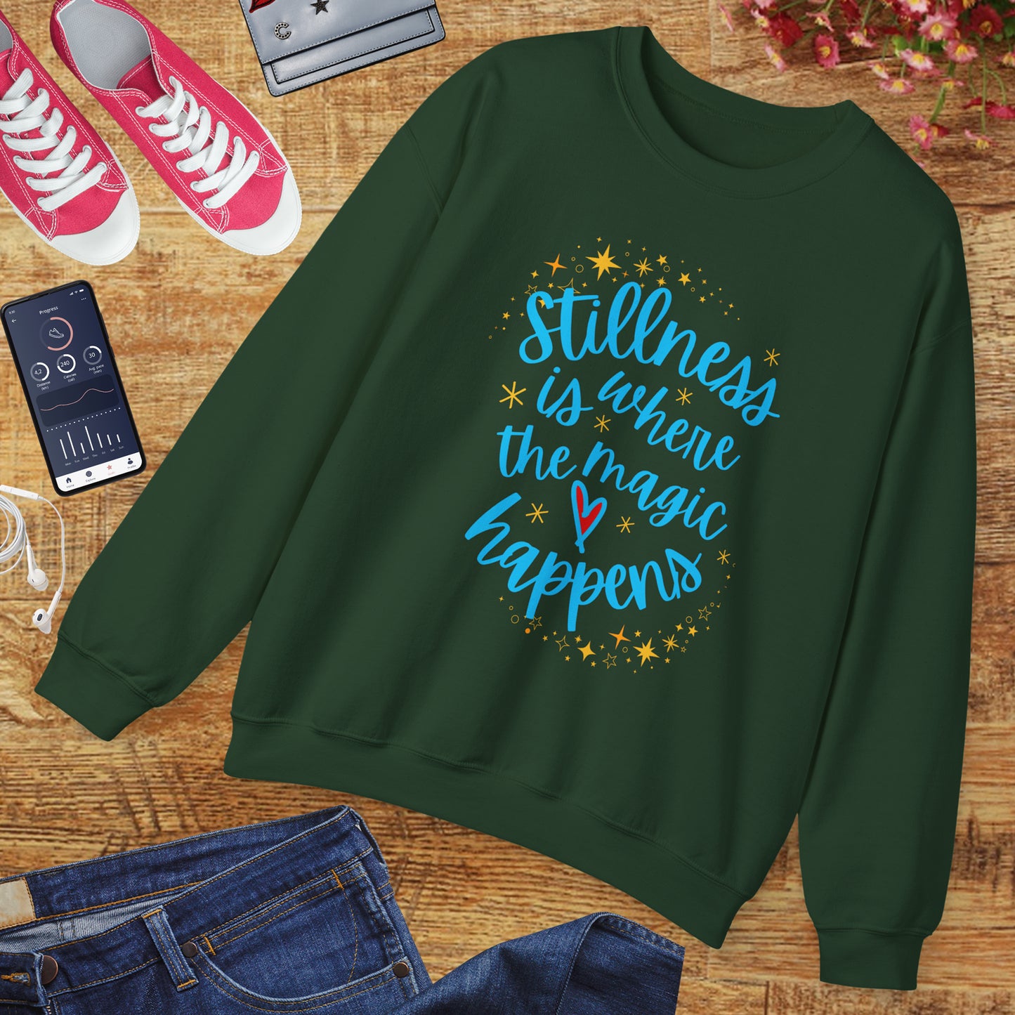 🌌The Magic of Stillness - Mindful Moments Crewneck Sweatshirt