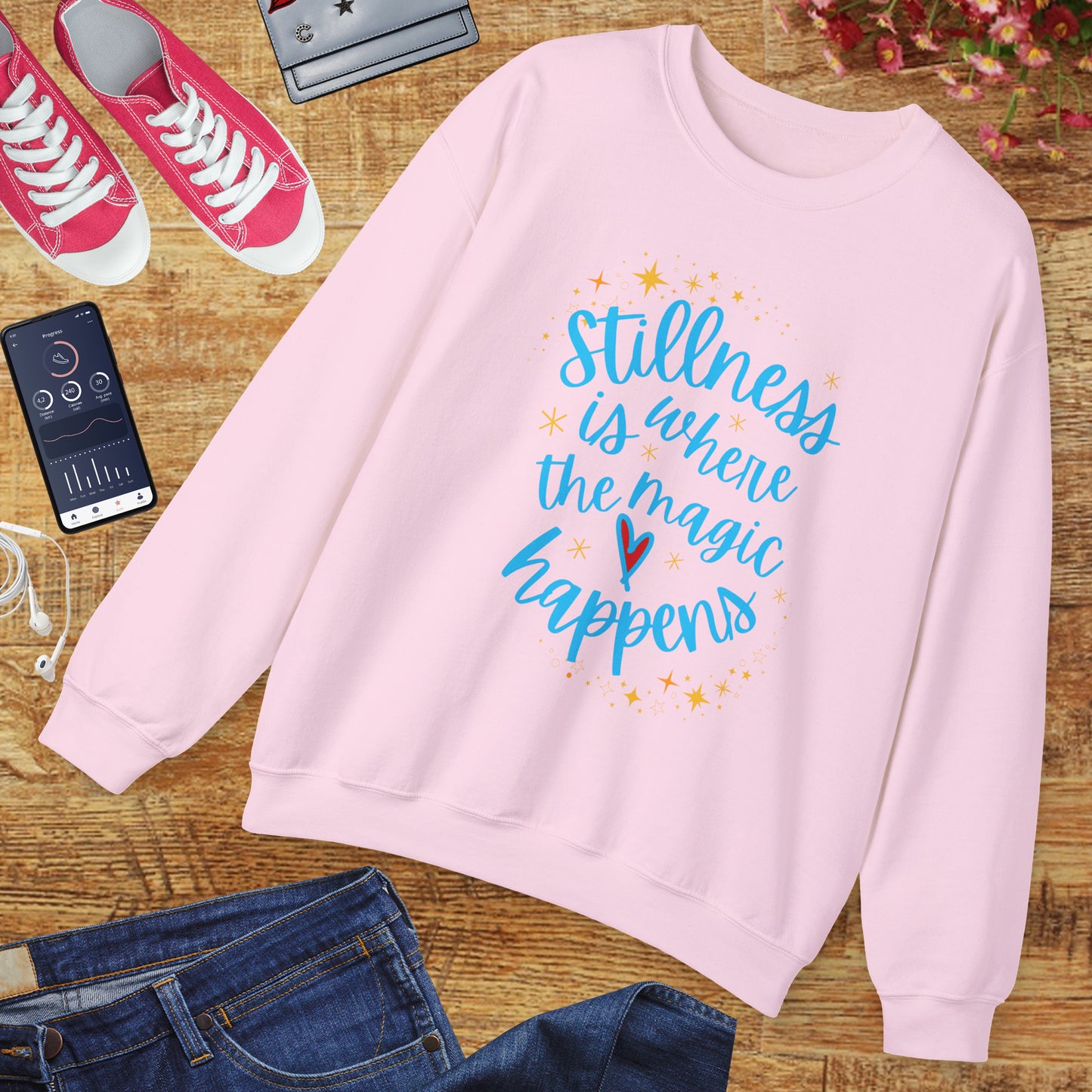 🌌The Magic of Stillness - Mindful Moments Crewneck Sweatshirt