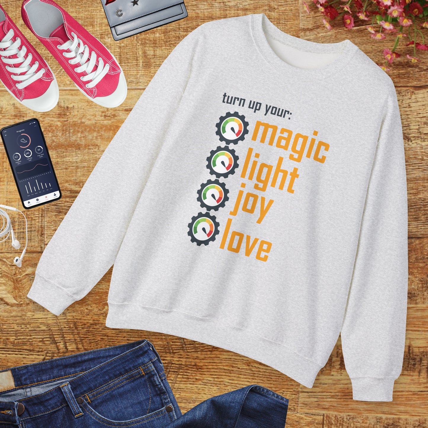 🎚️Turn Up Your Light - A Soulful Volume of You - Crewneck Sweatshirt