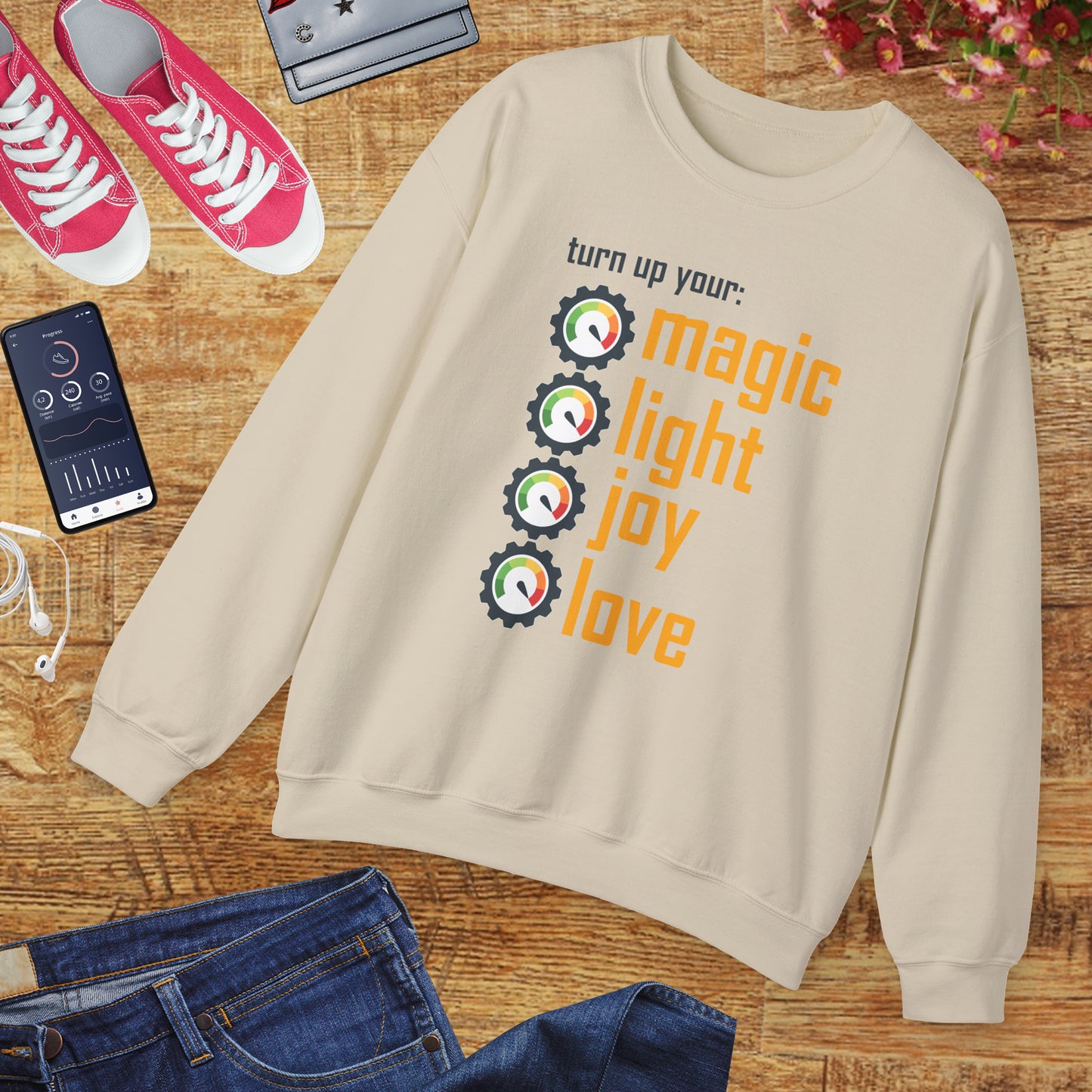 🎚️Turn Up Your Light - A Soulful Volume of You - Crewneck Sweatshirt