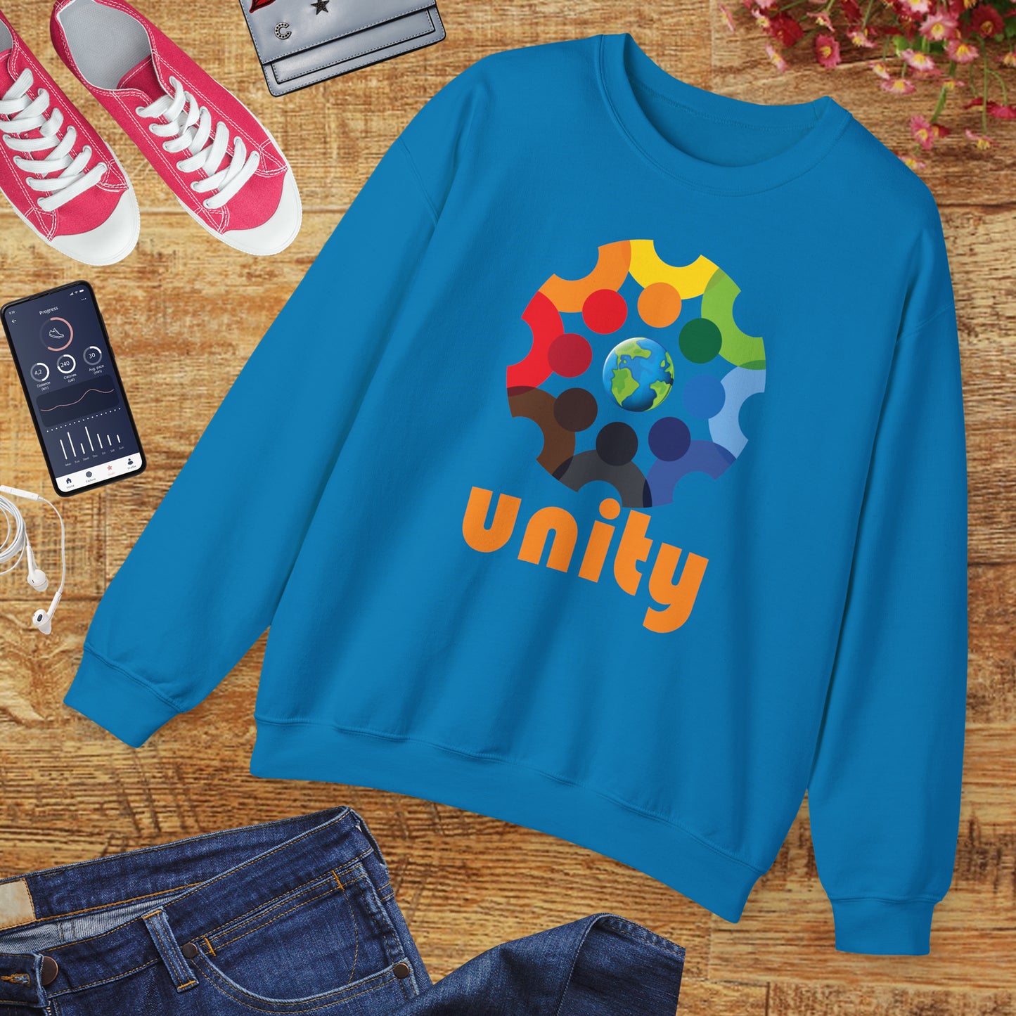 🌐UNITY — One Earth. One Circle. One Heart. - Crewneck Sweatshirt