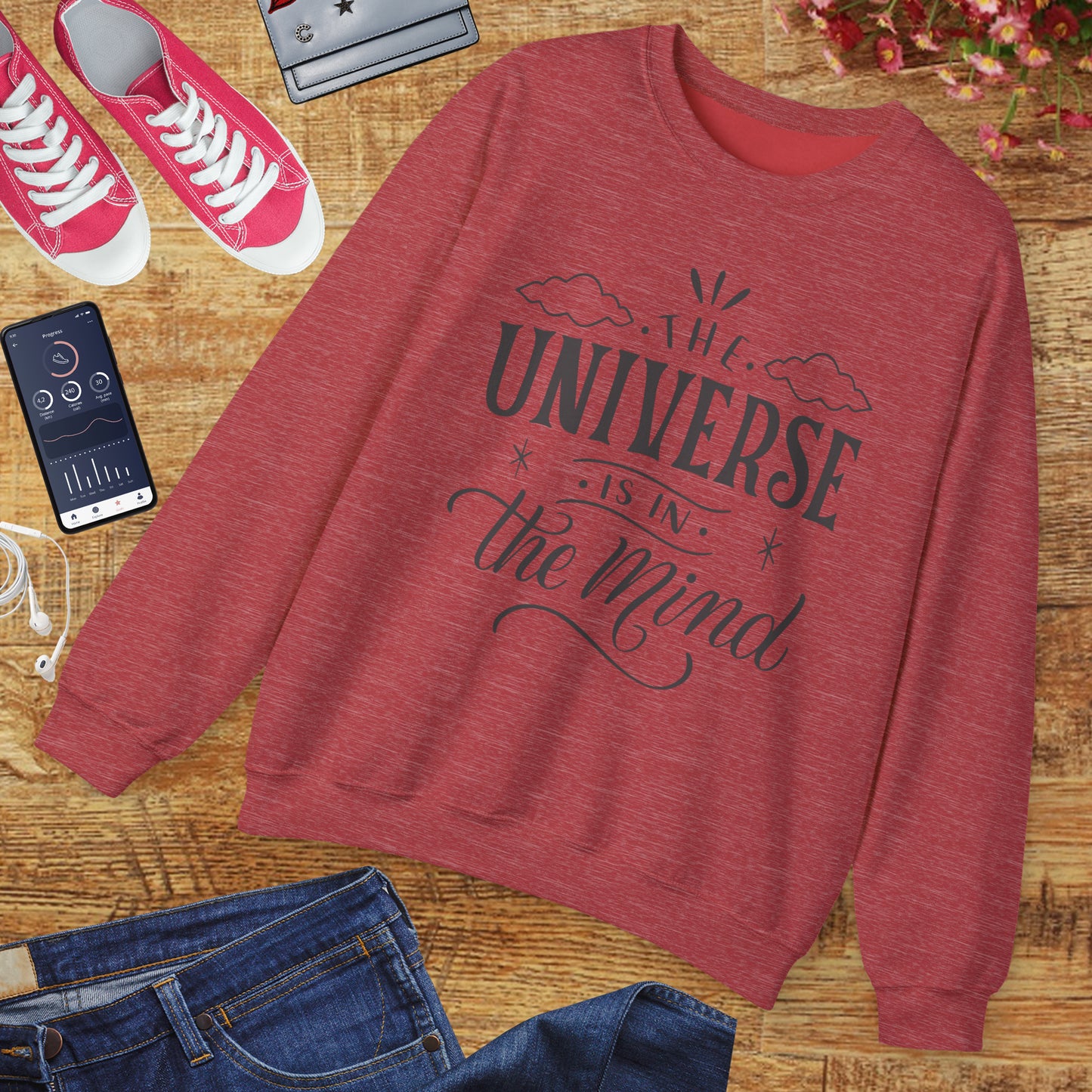 🪐Mindful Cosmos - The Universe Within Crewneck Sweatshirt