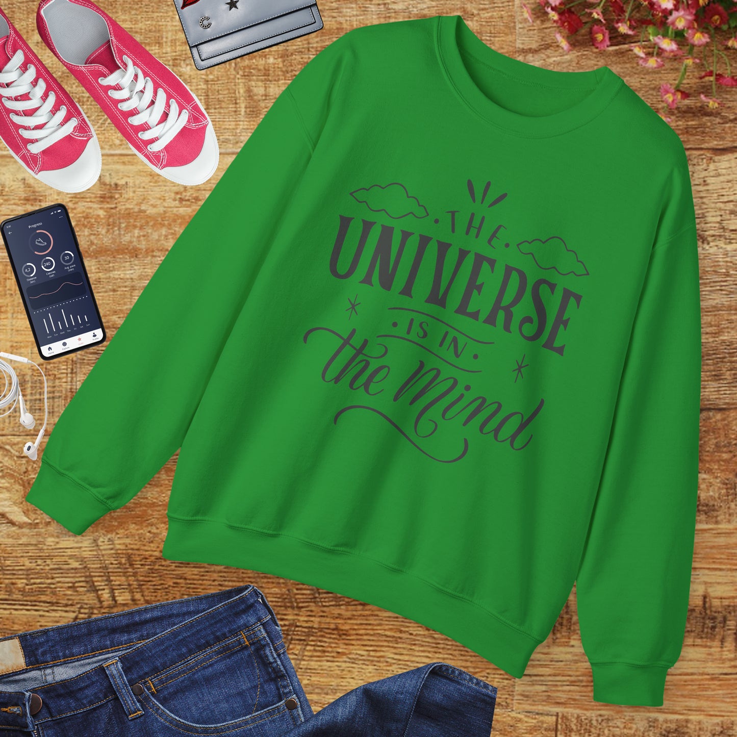 🪐Mindful Cosmos - The Universe Within Crewneck Sweatshirt