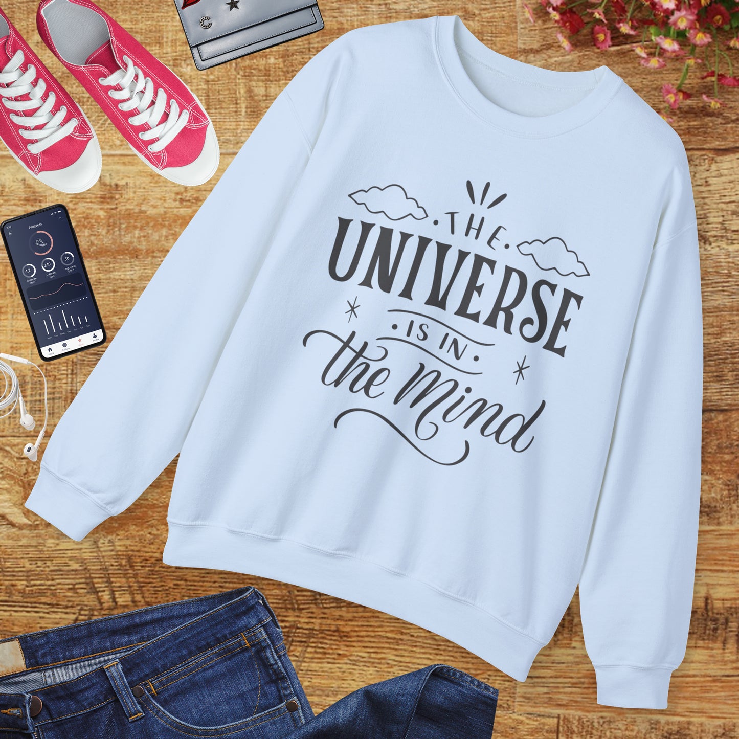 🪐Mindful Cosmos - The Universe Within Crewneck Sweatshirt