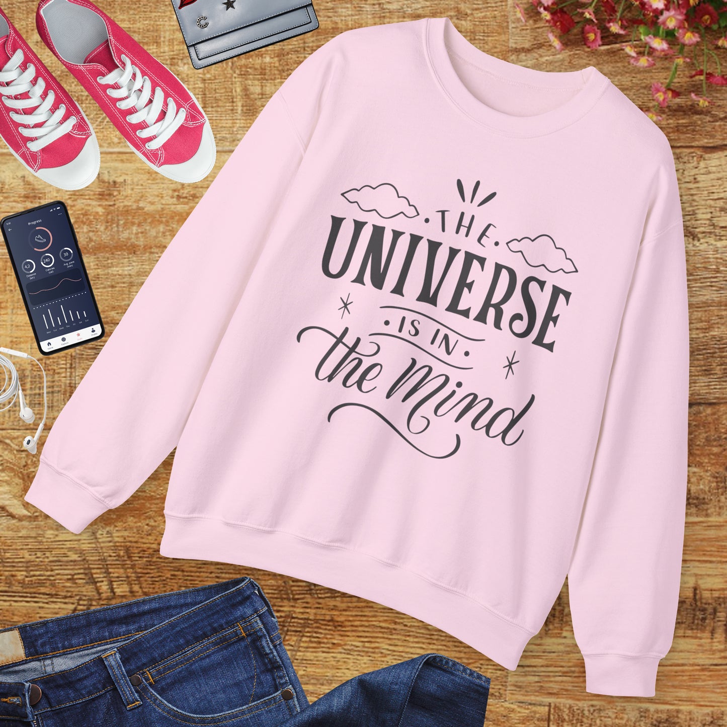 🪐Mindful Cosmos - The Universe Within Crewneck Sweatshirt