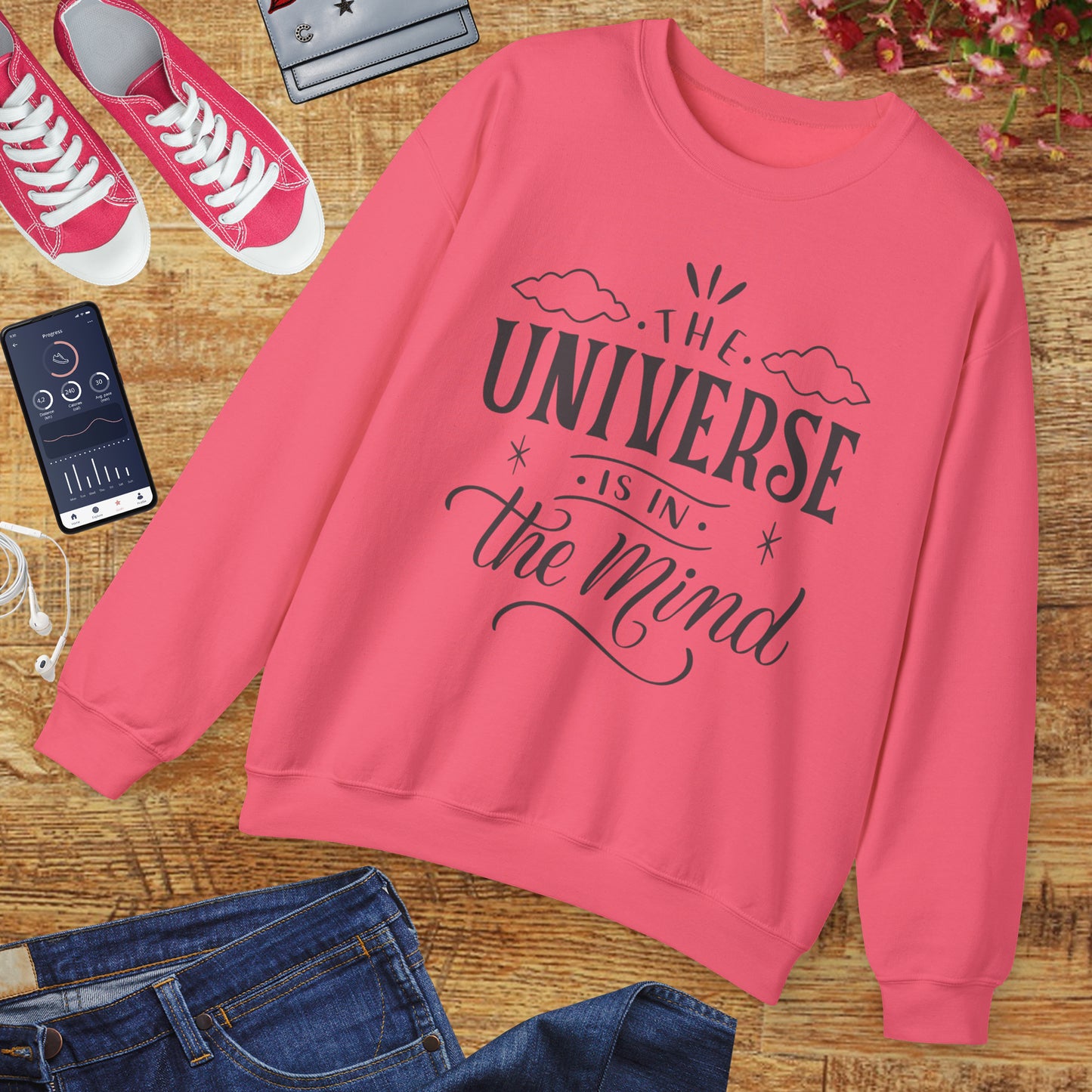 🪐Mindful Cosmos - The Universe Within Crewneck Sweatshirt