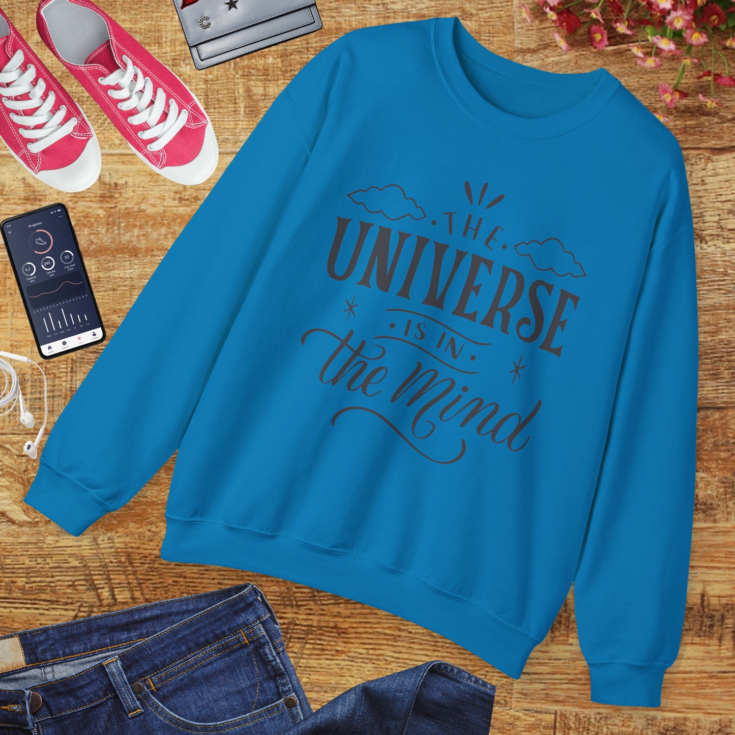 🪐Mindful Cosmos - The Universe Within Crewneck Sweatshirt