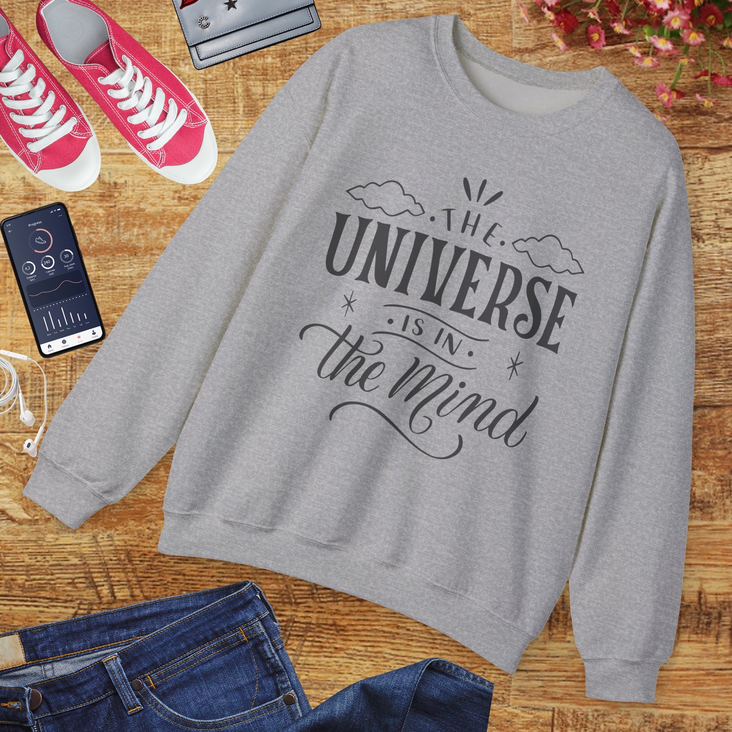 🪐Mindful Cosmos - The Universe Within Crewneck Sweatshirt