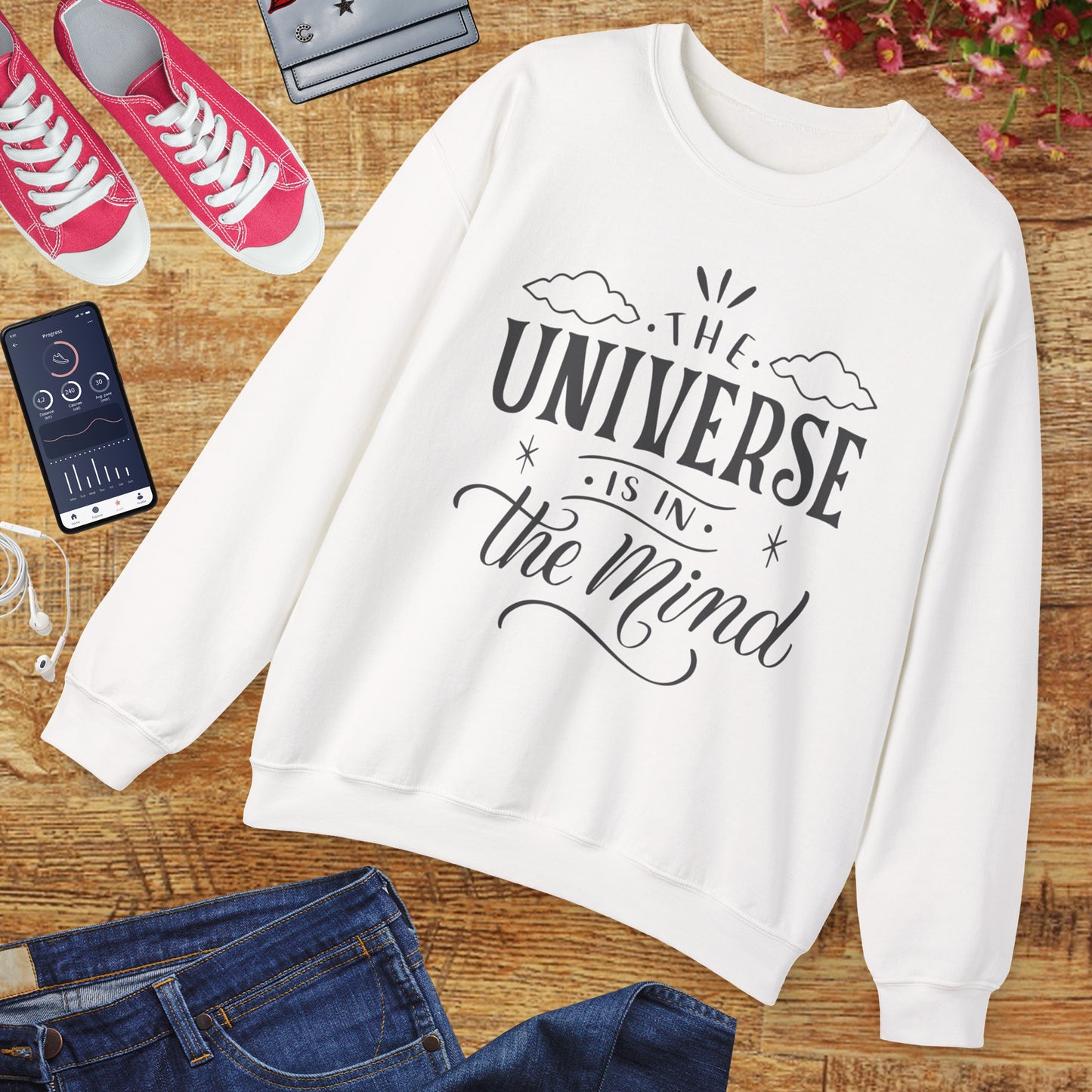 🪐Mindful Cosmos - The Universe Within Crewneck Sweatshirt
