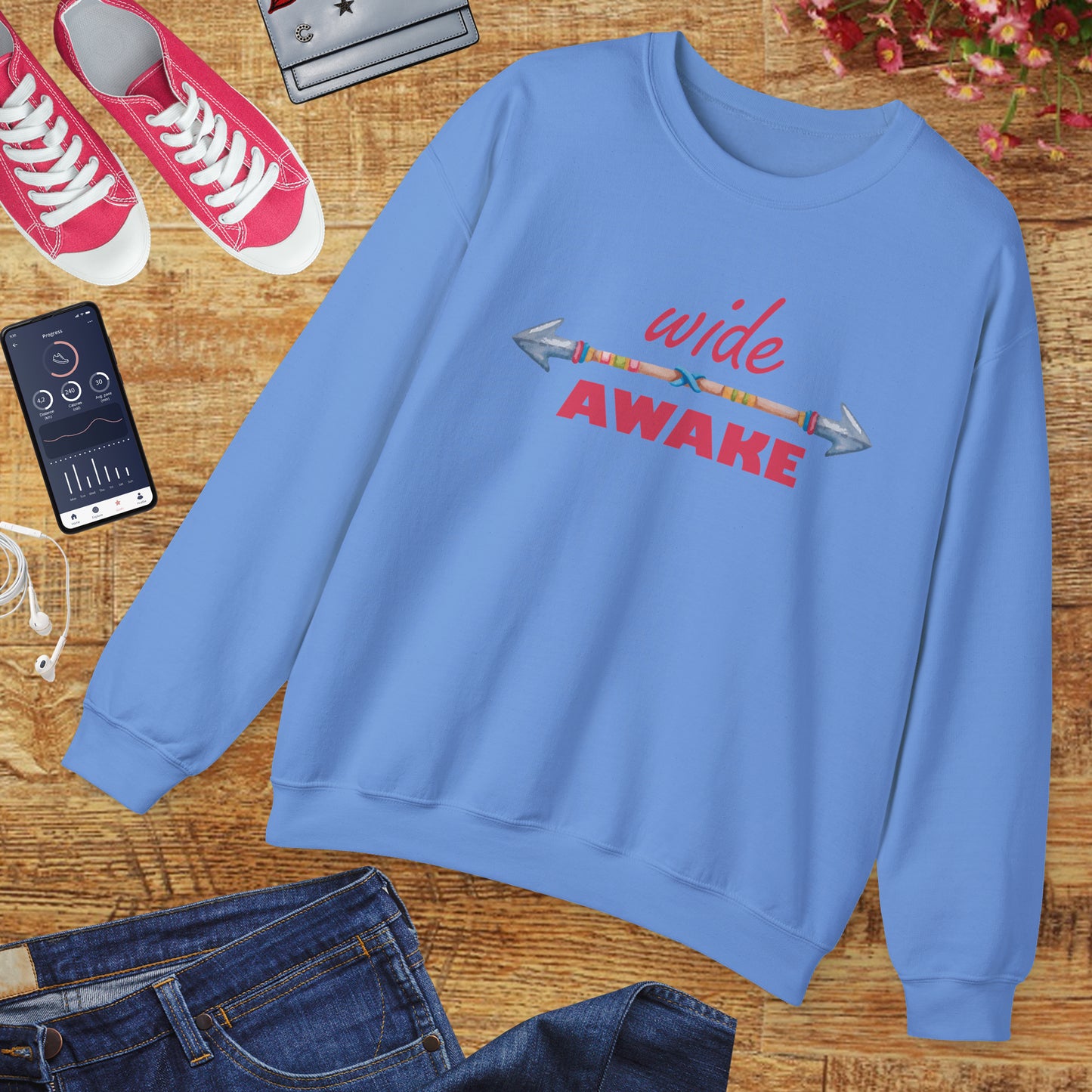 👁️🗨️Wide Awake - Aligned, Aware, Alive - Crewneck Sweatshirt