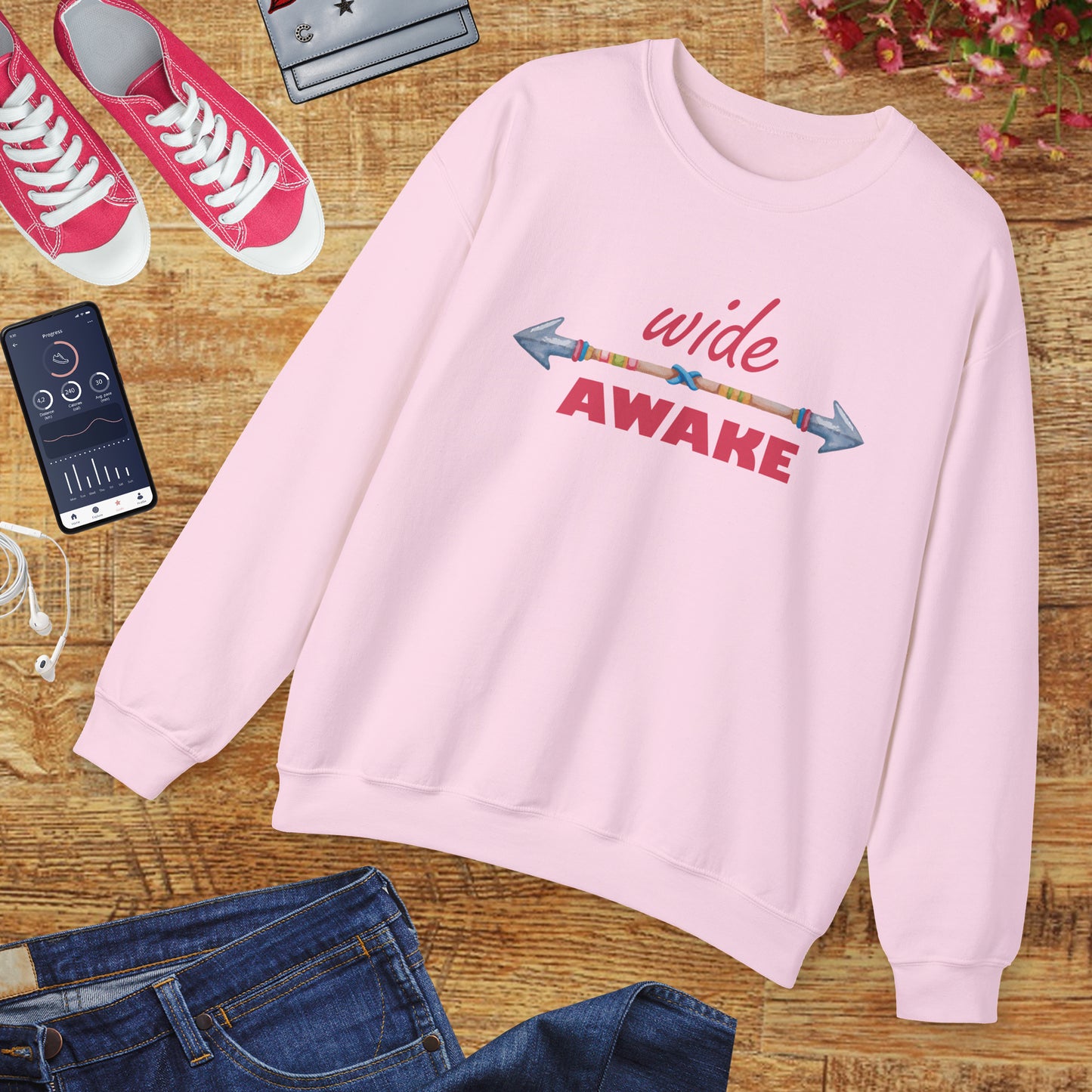 👁️🗨️Wide Awake - Aligned, Aware, Alive - Crewneck Sweatshirt