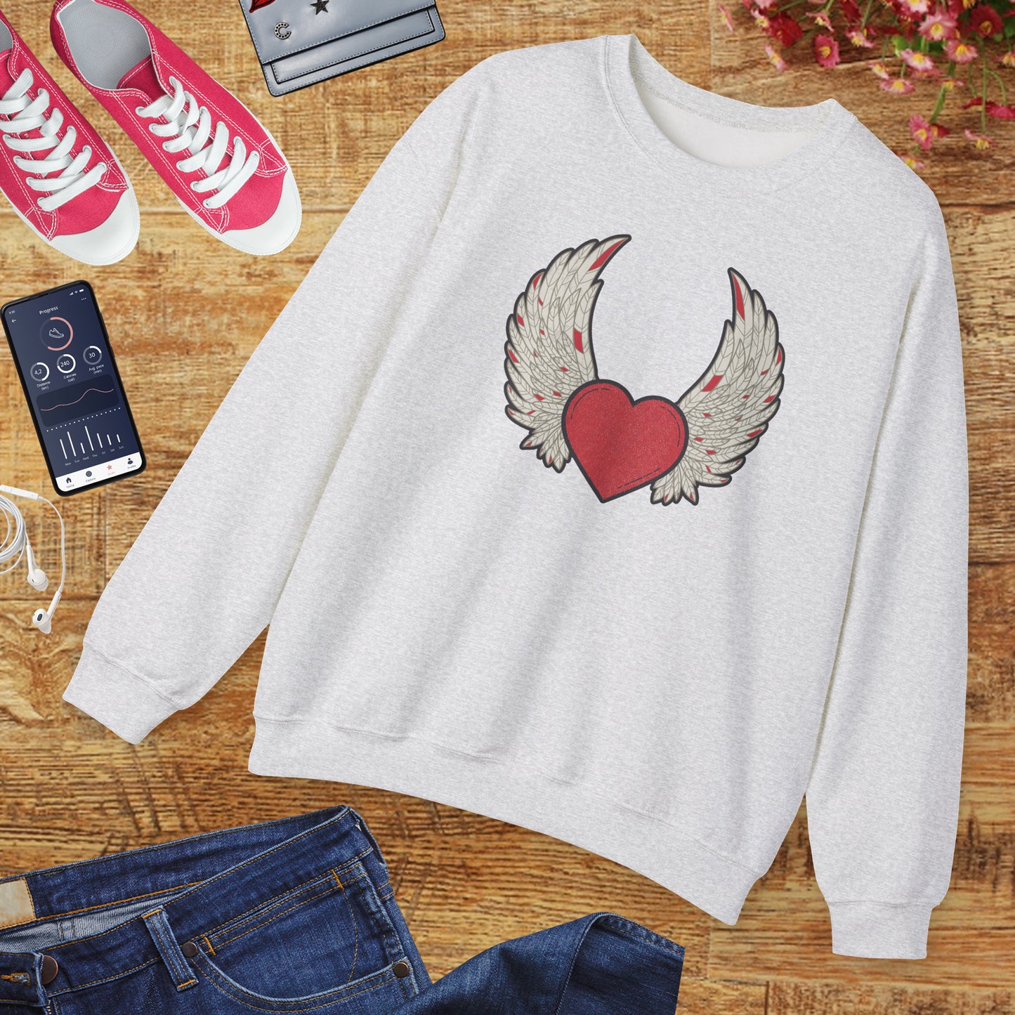 ❤️🔥When the Heart Aligns, It Takes Wings Crewneck Sweatshirt
