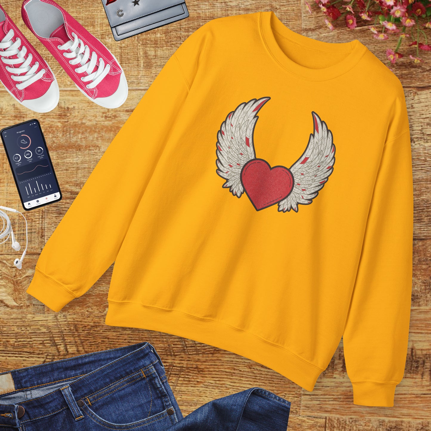 ❤️🔥When the Heart Aligns, It Takes Wings Crewneck Sweatshirt