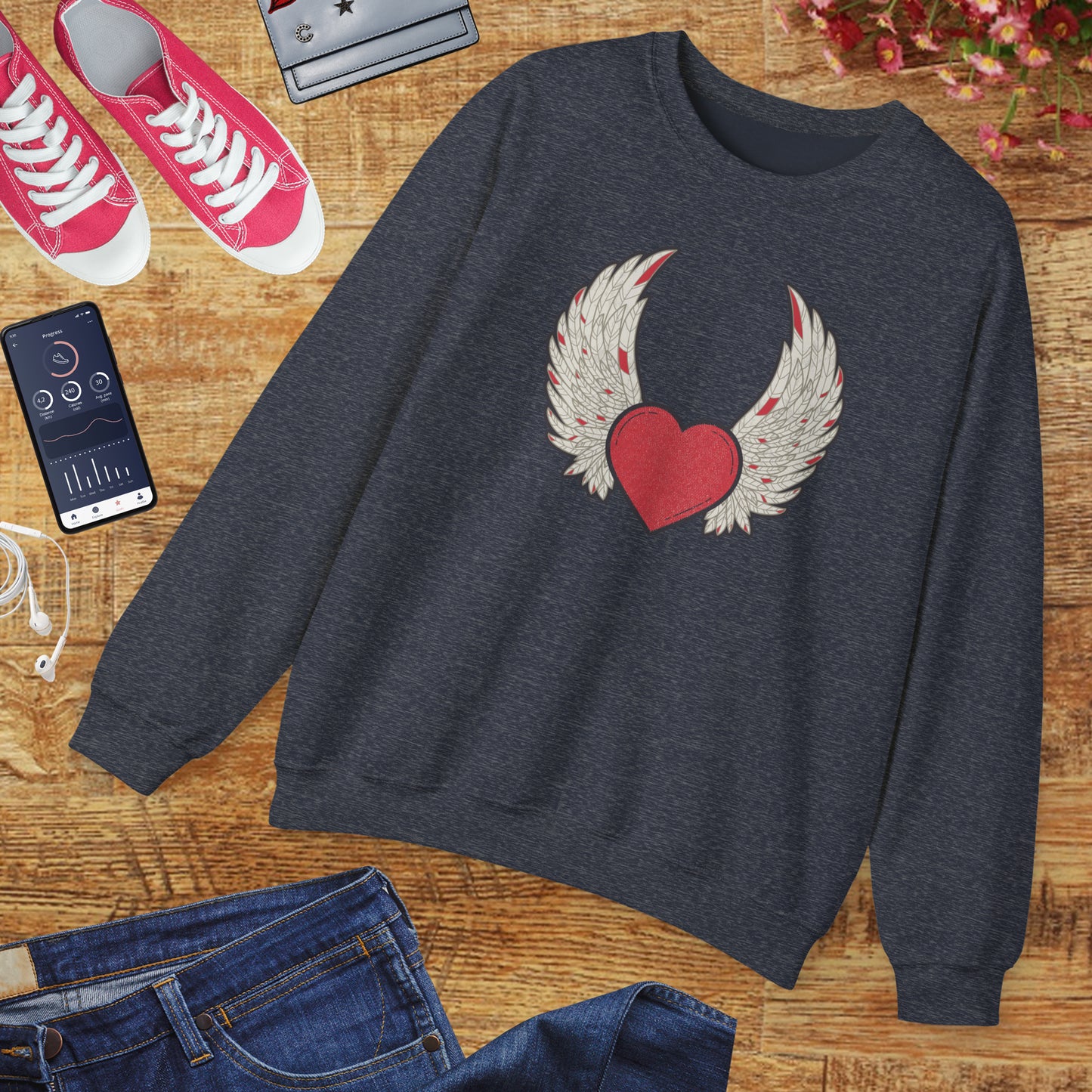 ❤️🔥When the Heart Aligns, It Takes Wings Crewneck Sweatshirt