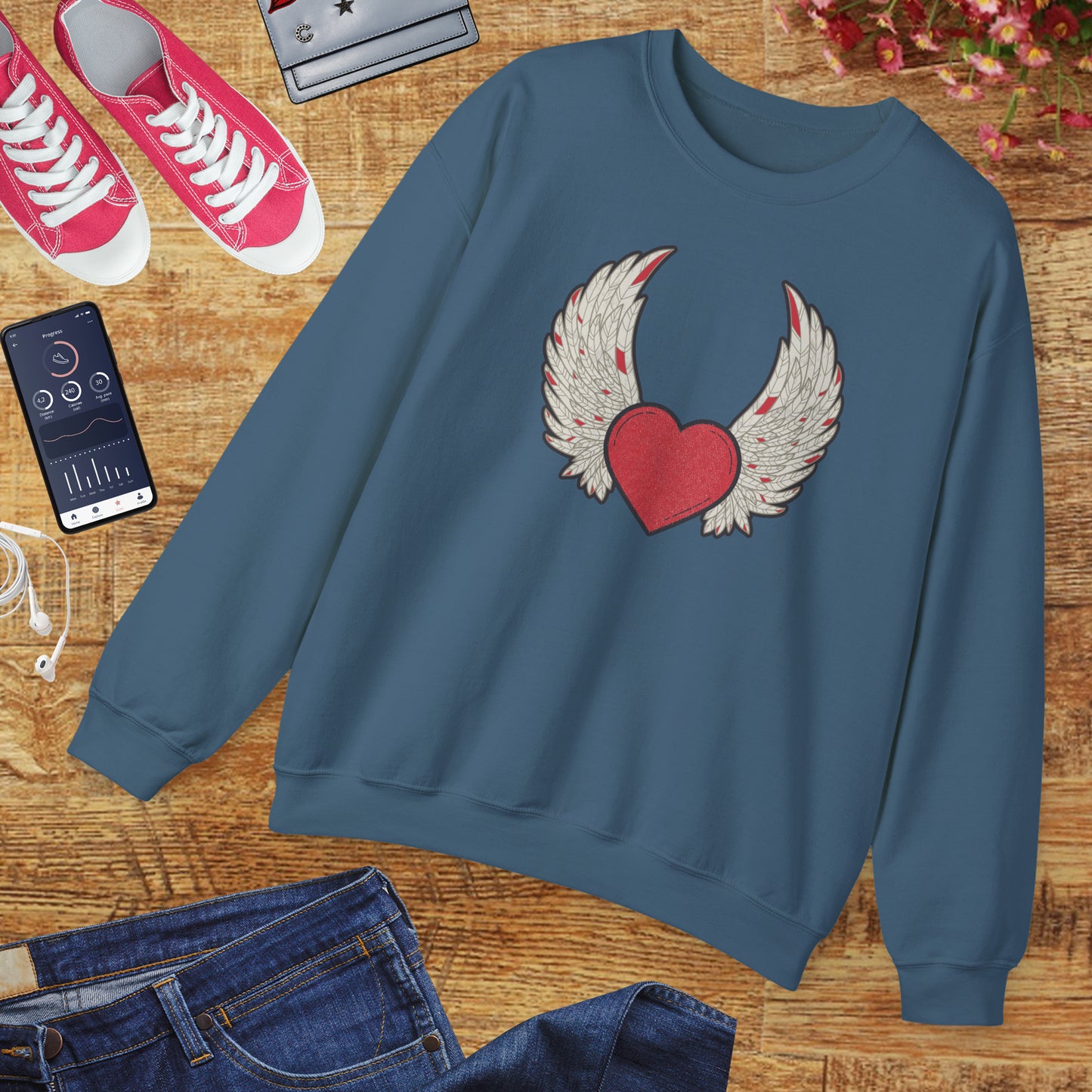❤️🔥When the Heart Aligns, It Takes Wings Crewneck Sweatshirt
