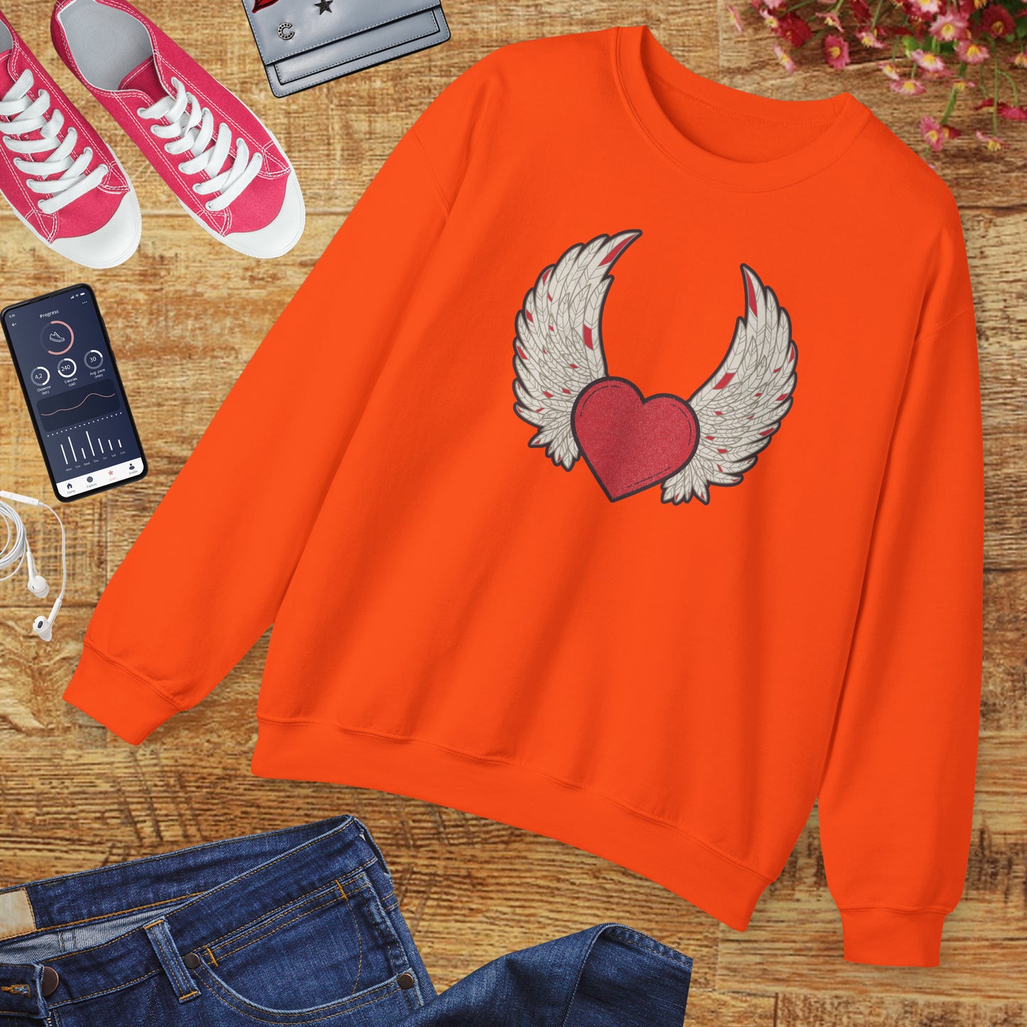 ❤️🔥When the Heart Aligns, It Takes Wings Crewneck Sweatshirt