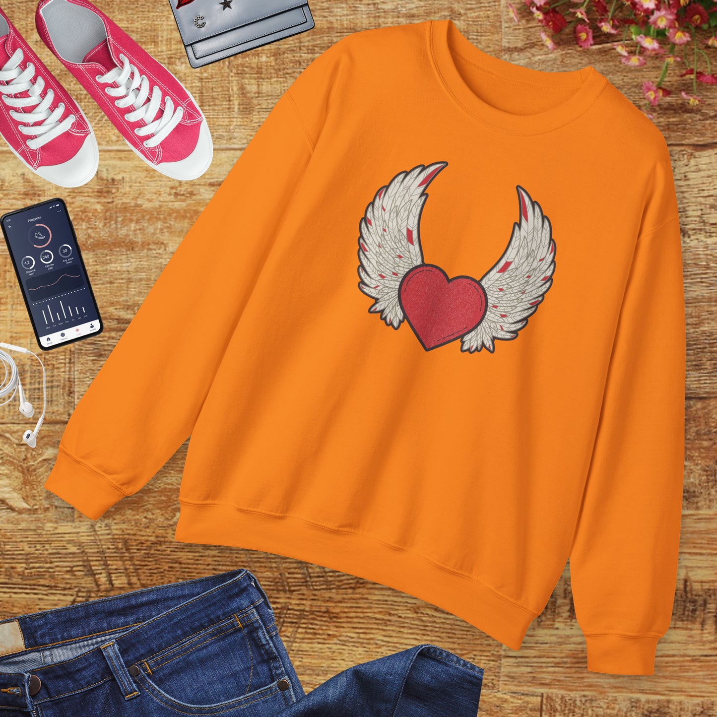 ❤️🔥When the Heart Aligns, It Takes Wings Crewneck Sweatshirt