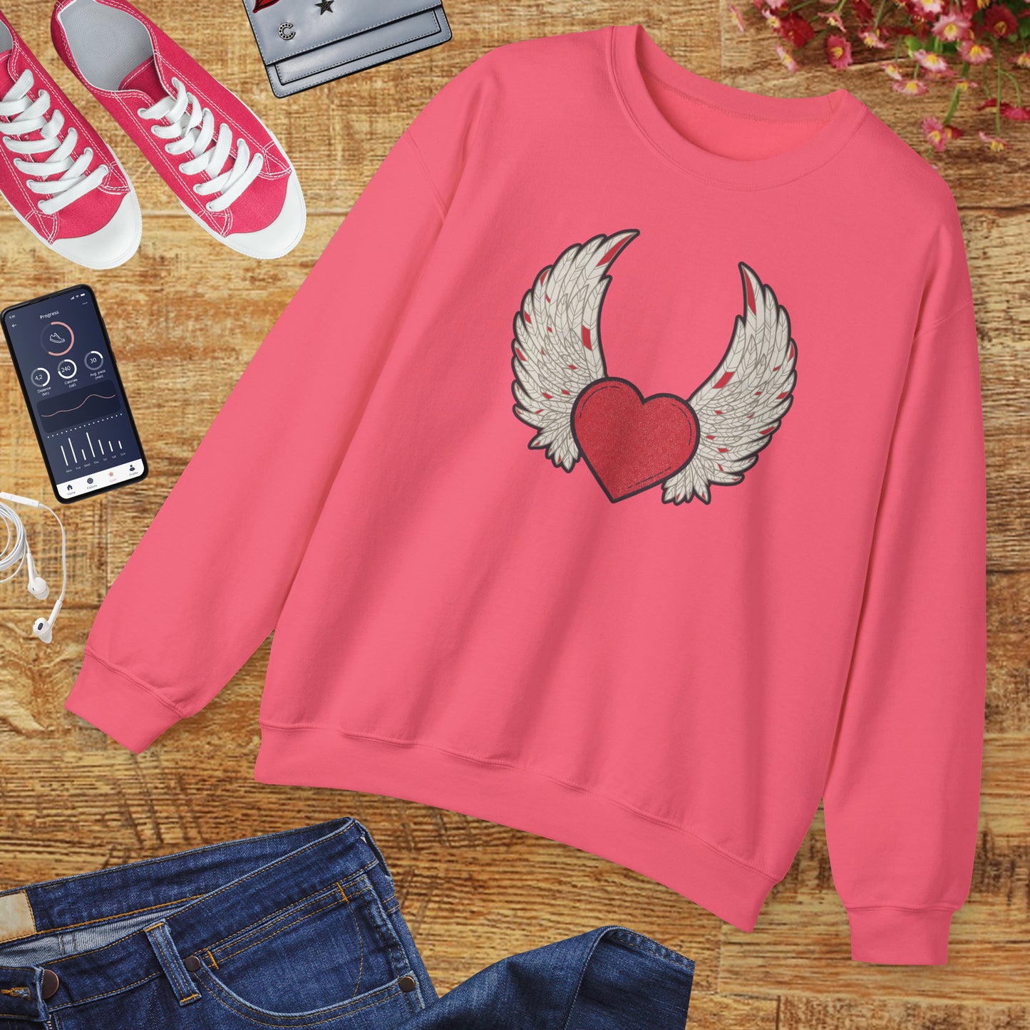 ❤️🔥When the Heart Aligns, It Takes Wings Crewneck Sweatshirt