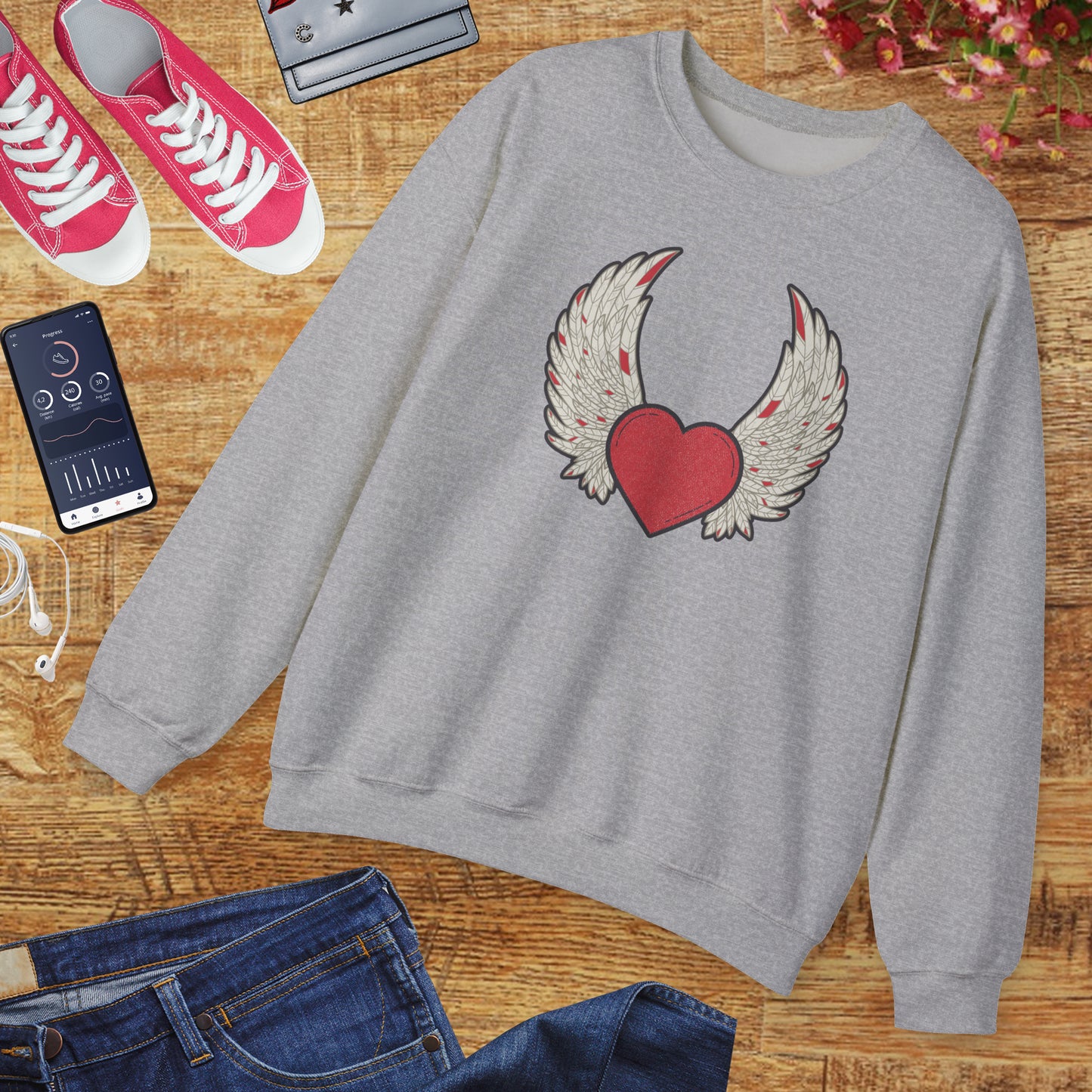 ❤️🔥When the Heart Aligns, It Takes Wings Crewneck Sweatshirt