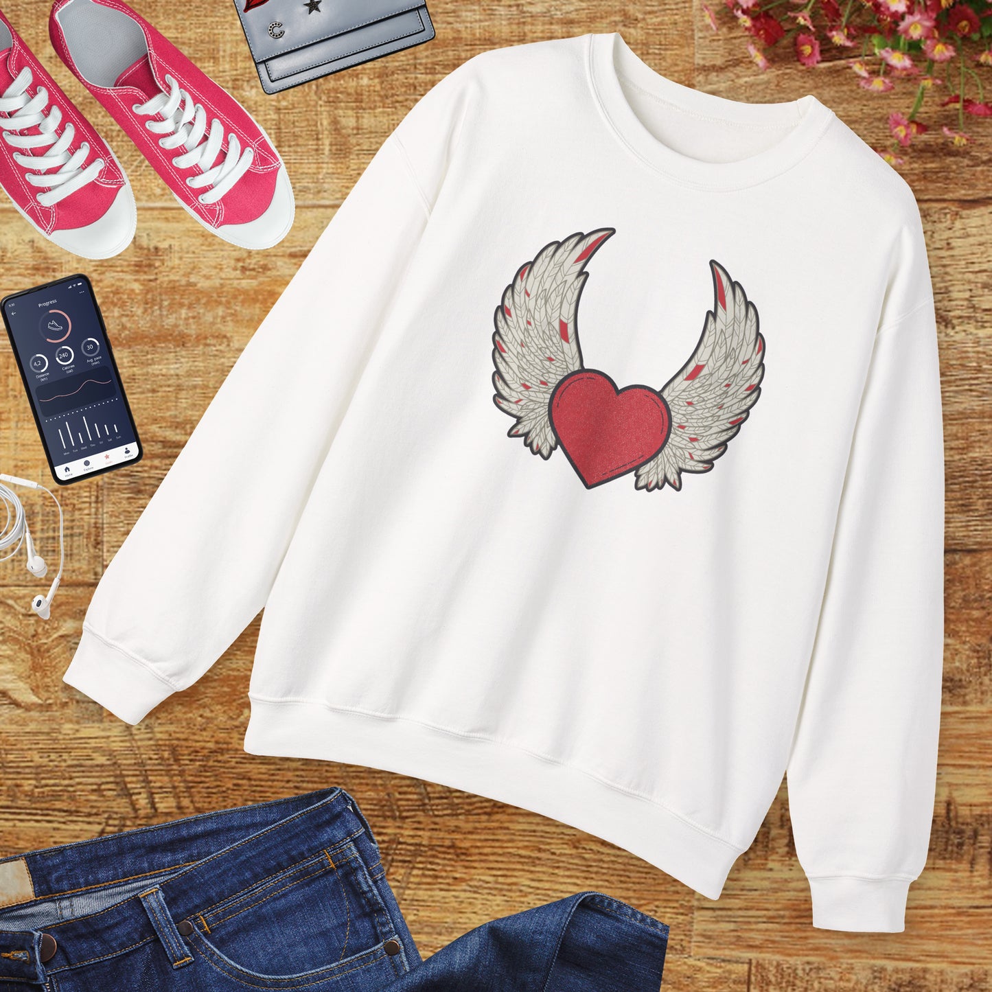 ❤️🔥When the Heart Aligns, It Takes Wings Crewneck Sweatshirt