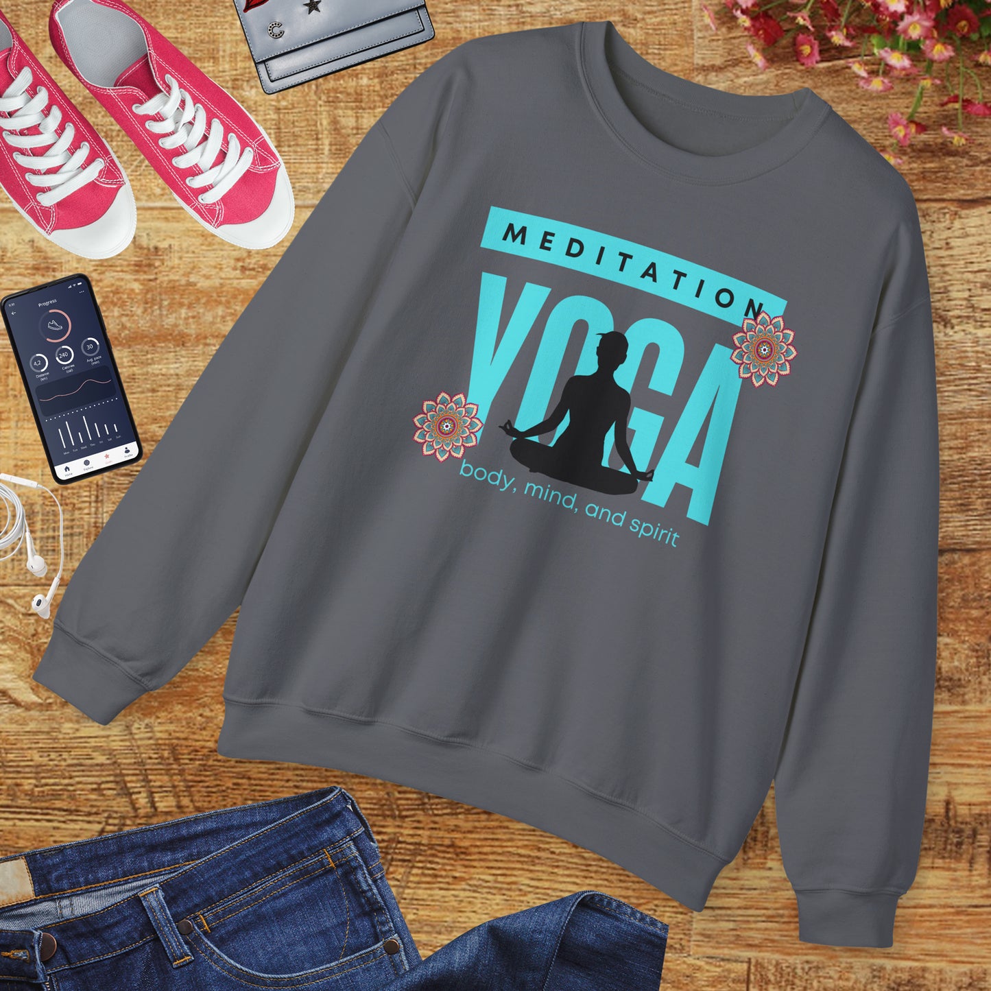 🕉️Meditation • Yoga • Body, Mind & Spirit Crewneck Sweatshirt