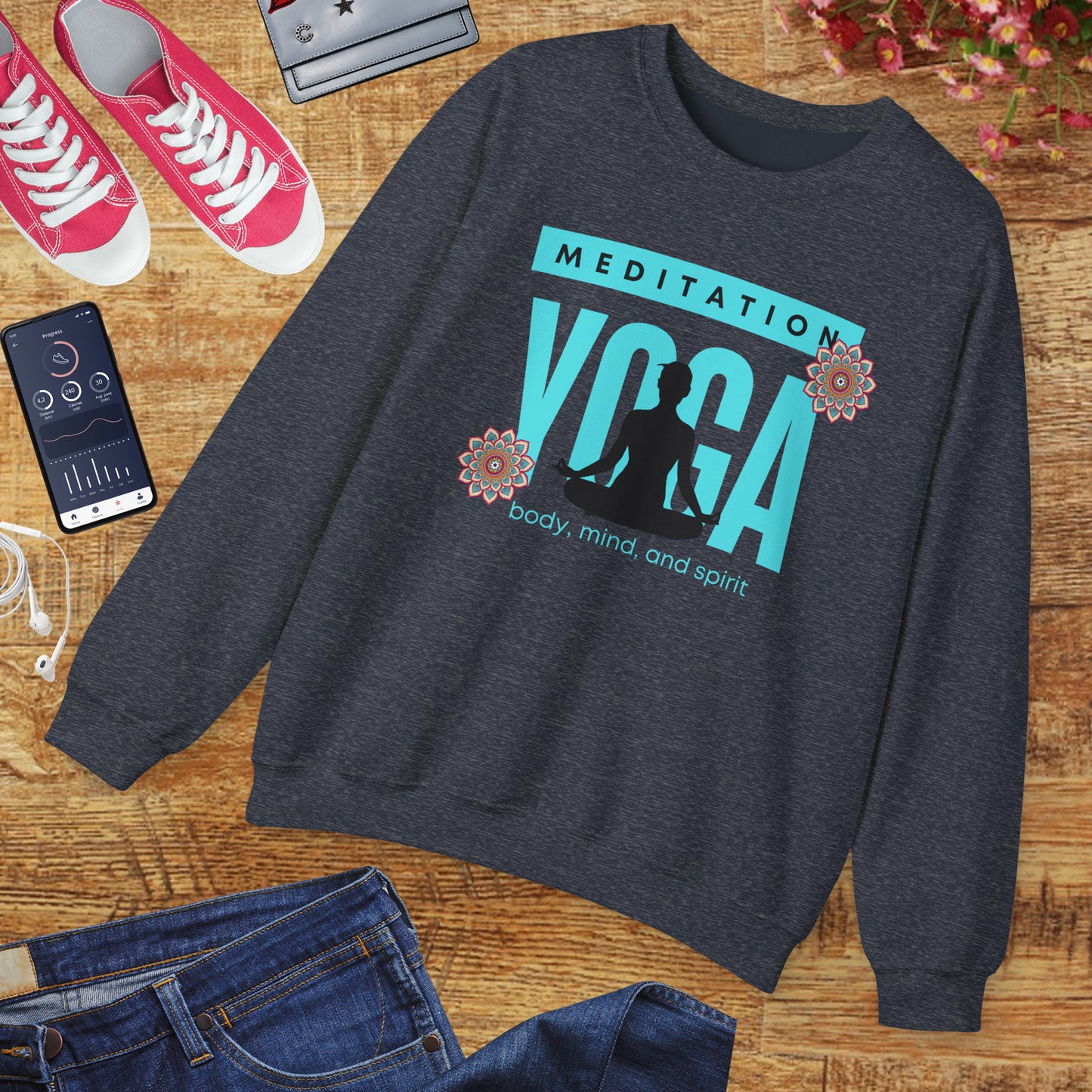 🕉️Meditation • Yoga • Body, Mind & Spirit Crewneck Sweatshirt