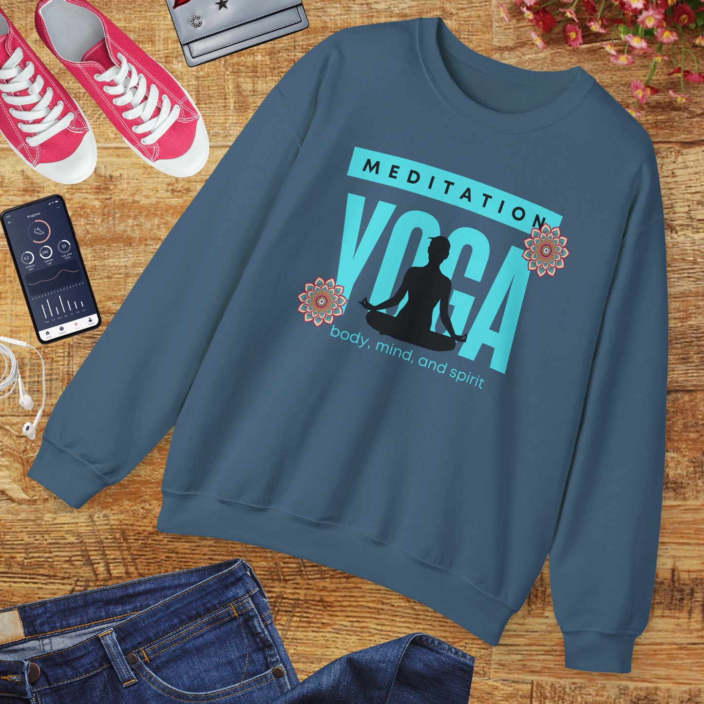 🕉️Meditation • Yoga • Body, Mind & Spirit Crewneck Sweatshirt