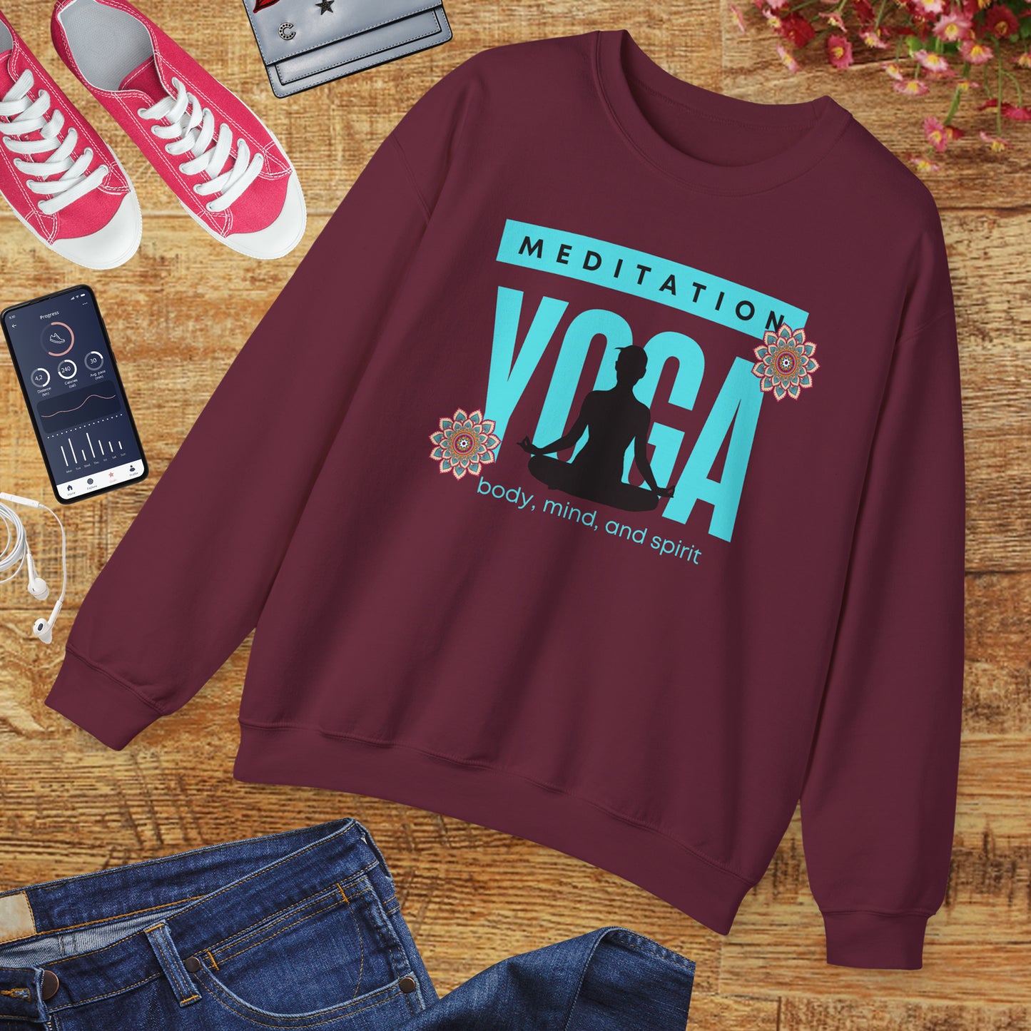 🕉️Meditation • Yoga • Body, Mind & Spirit Crewneck Sweatshirt