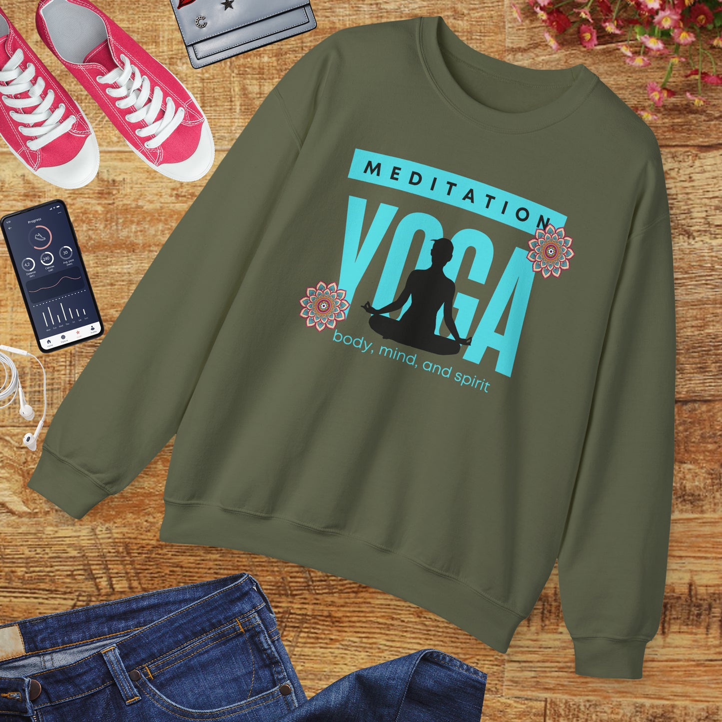 🕉️Meditation • Yoga • Body, Mind & Spirit Crewneck Sweatshirt