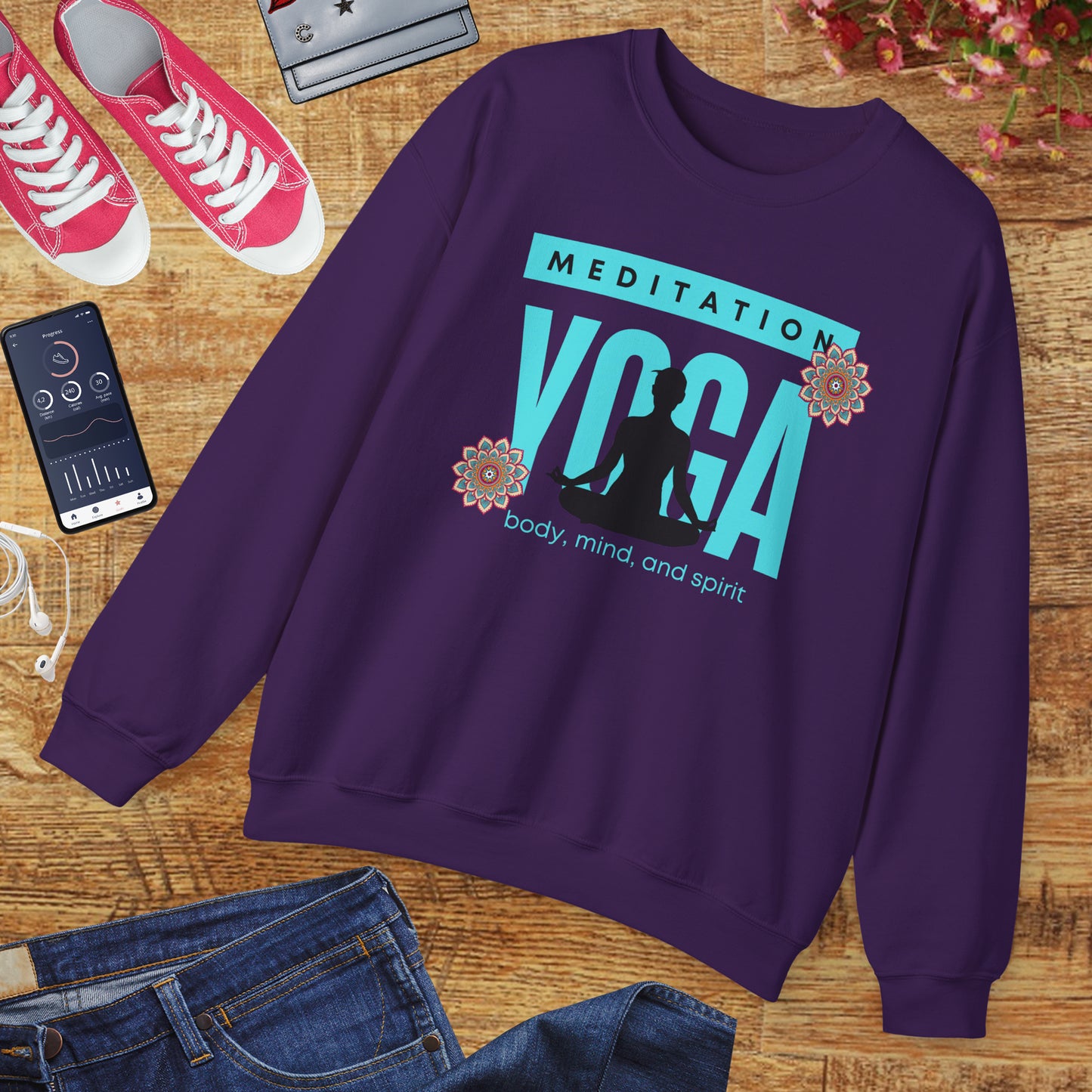 🕉️Meditation • Yoga • Body, Mind & Spirit Crewneck Sweatshirt