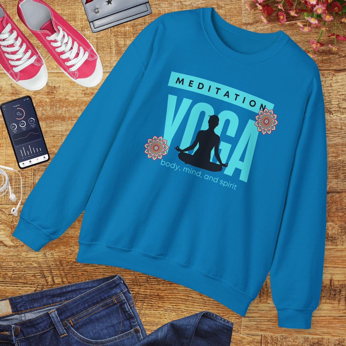 🕉️Meditation • Yoga • Body, Mind & Spirit Crewneck Sweatshirt