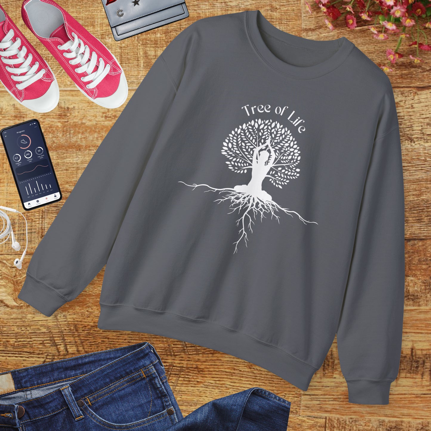 🌳🧘♀️Rooted in Balance Crewneck Sweatshirt
