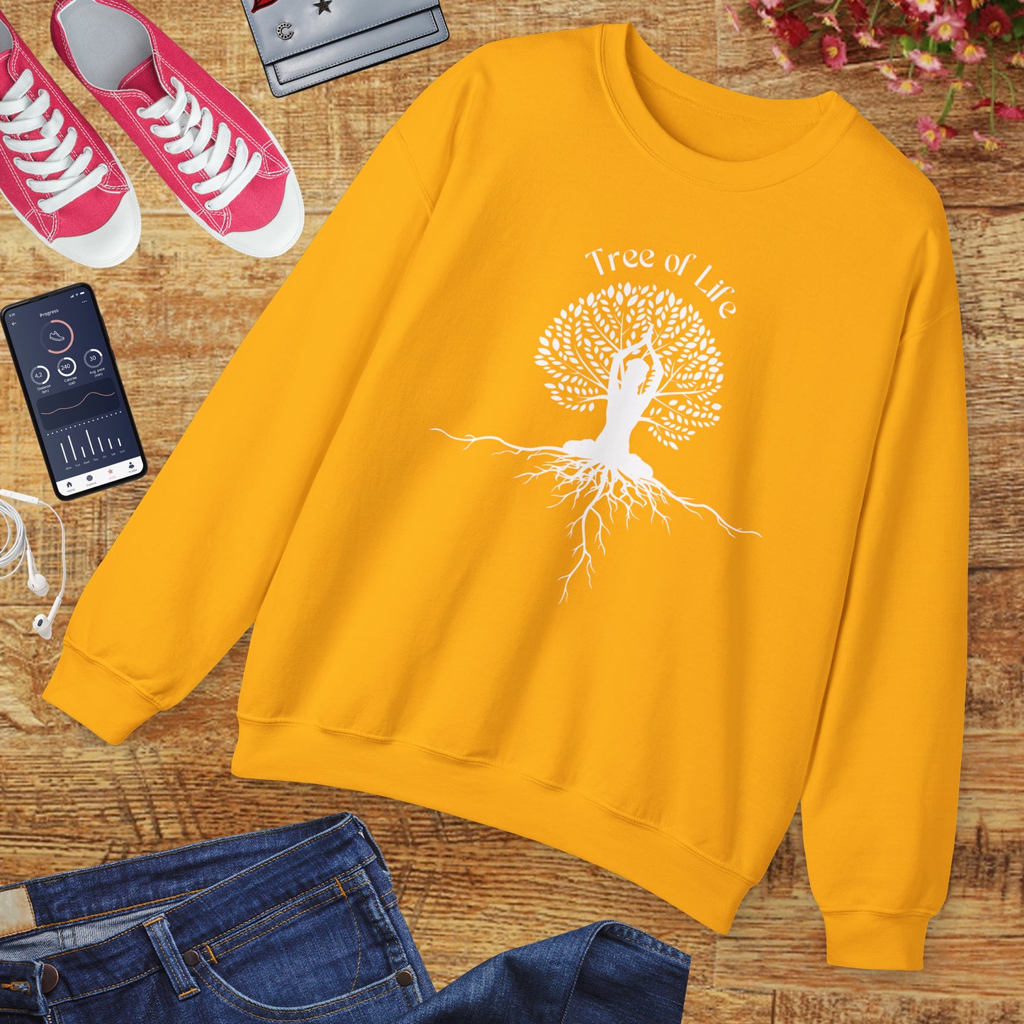 🌳🧘♀️Rooted in Balance Crewneck Sweatshirt