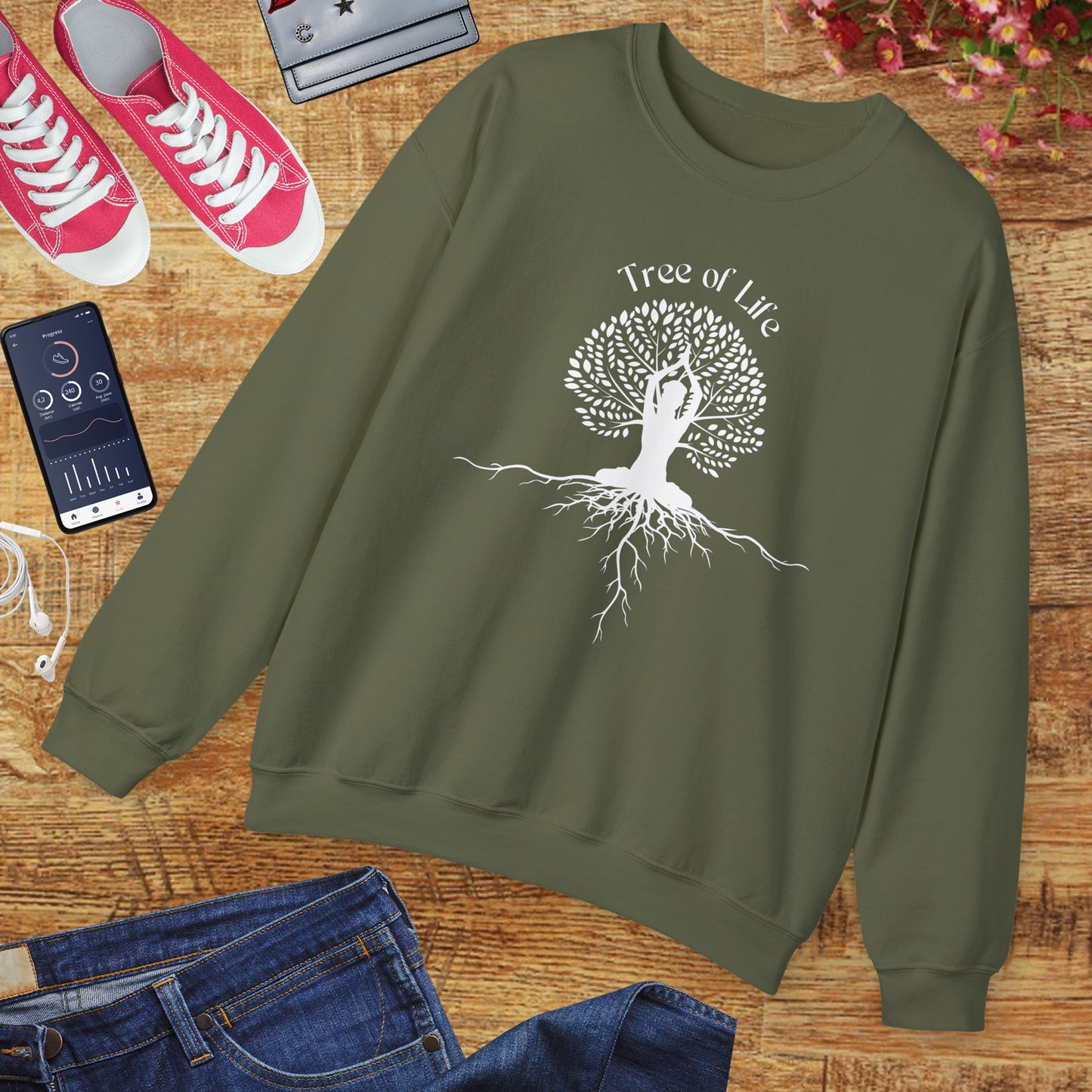 🌳🧘♀️Rooted in Balance Crewneck Sweatshirt
