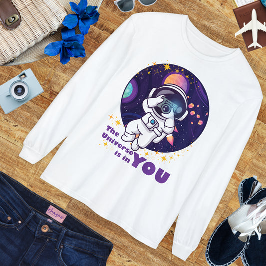 🌌The Universe Is in You - Cosmic Long Sleeve Tee